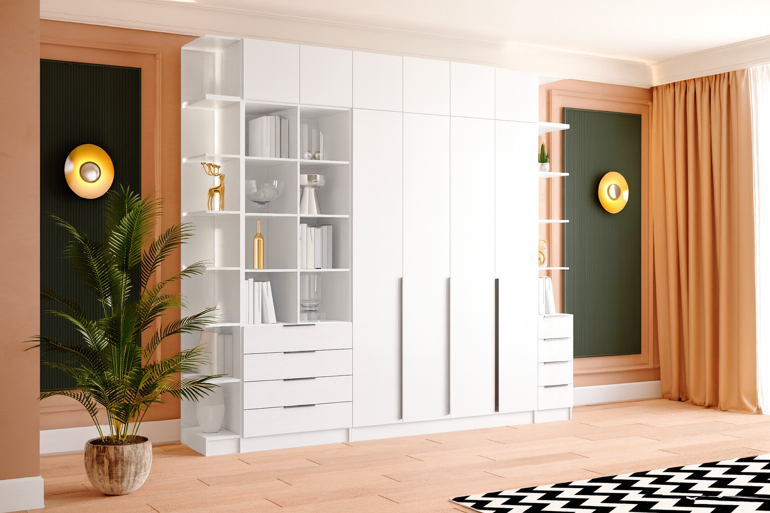 Мадрид Гардеробная система 2,9м,Белый