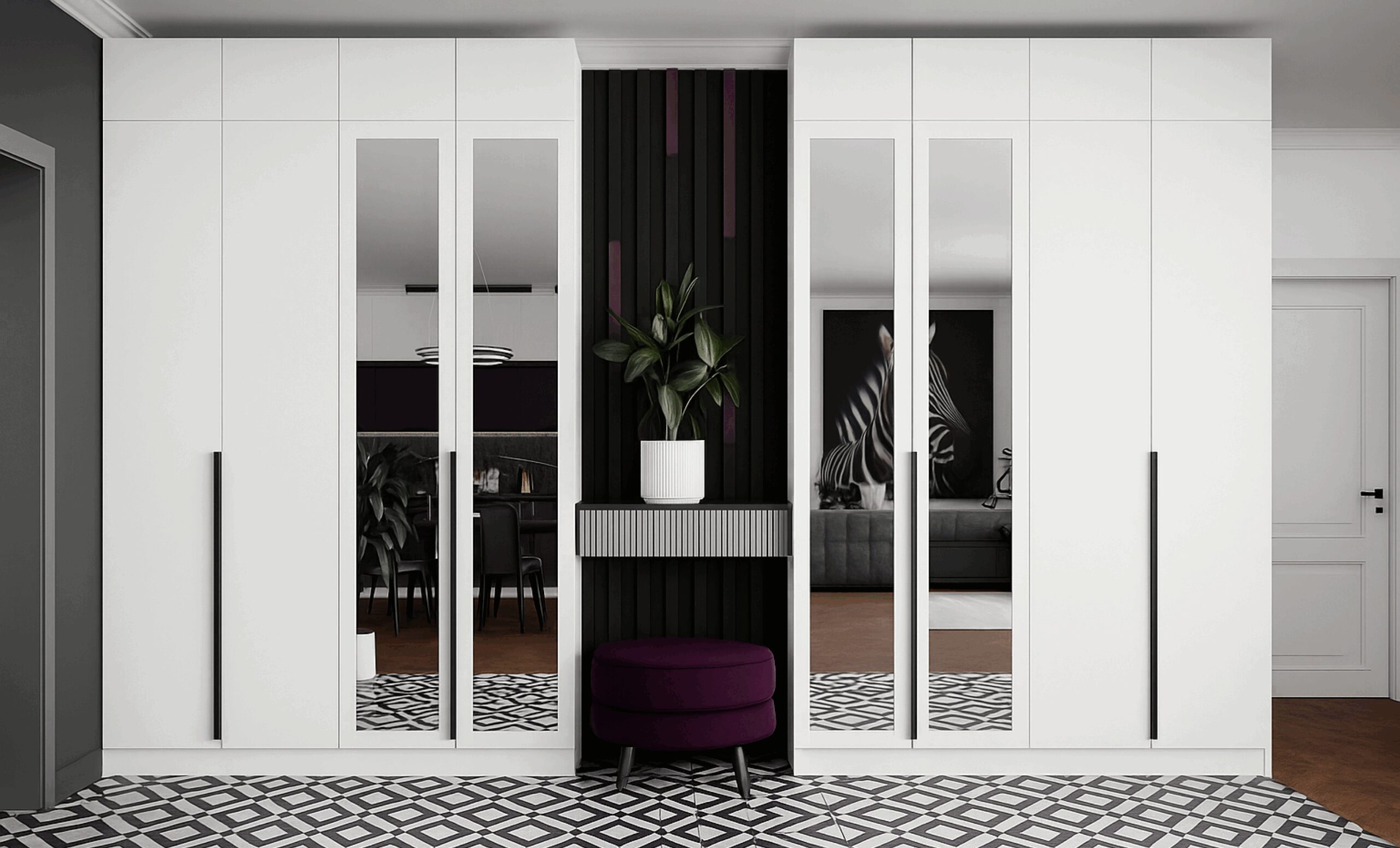 Мадрид Гардеробная система 3,5м,Белый