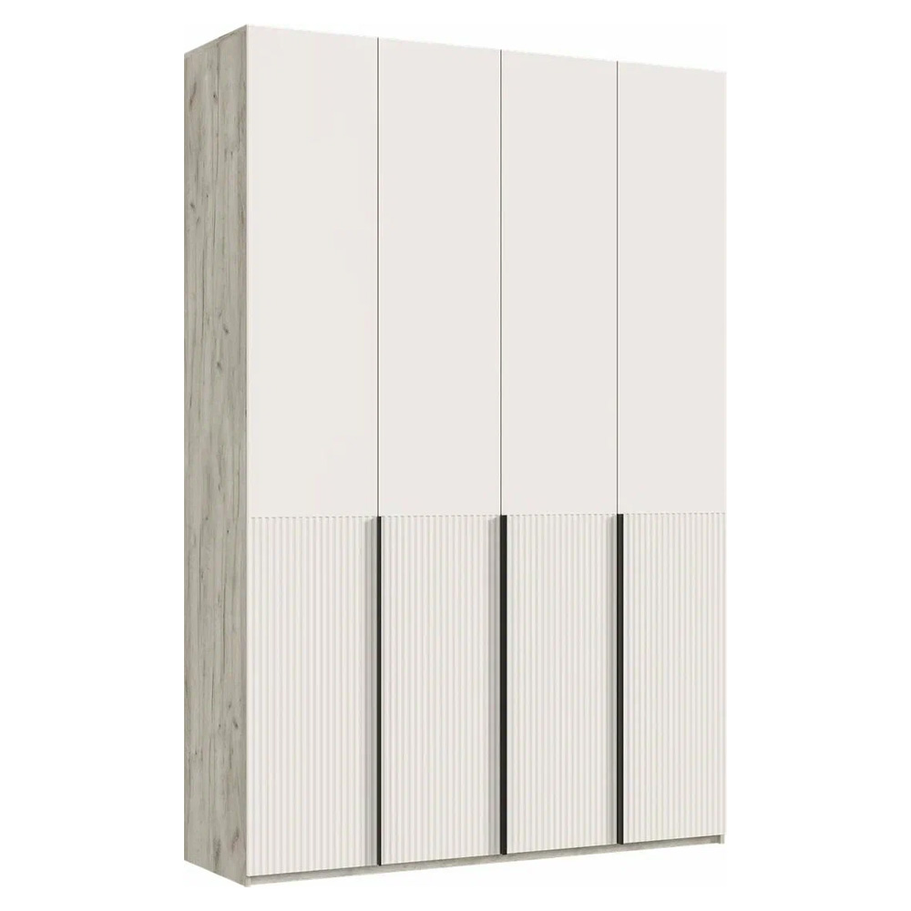 Марвэл Шкаф 4-х ств. (1600) (Кашемир, Дуб Крафт серый)