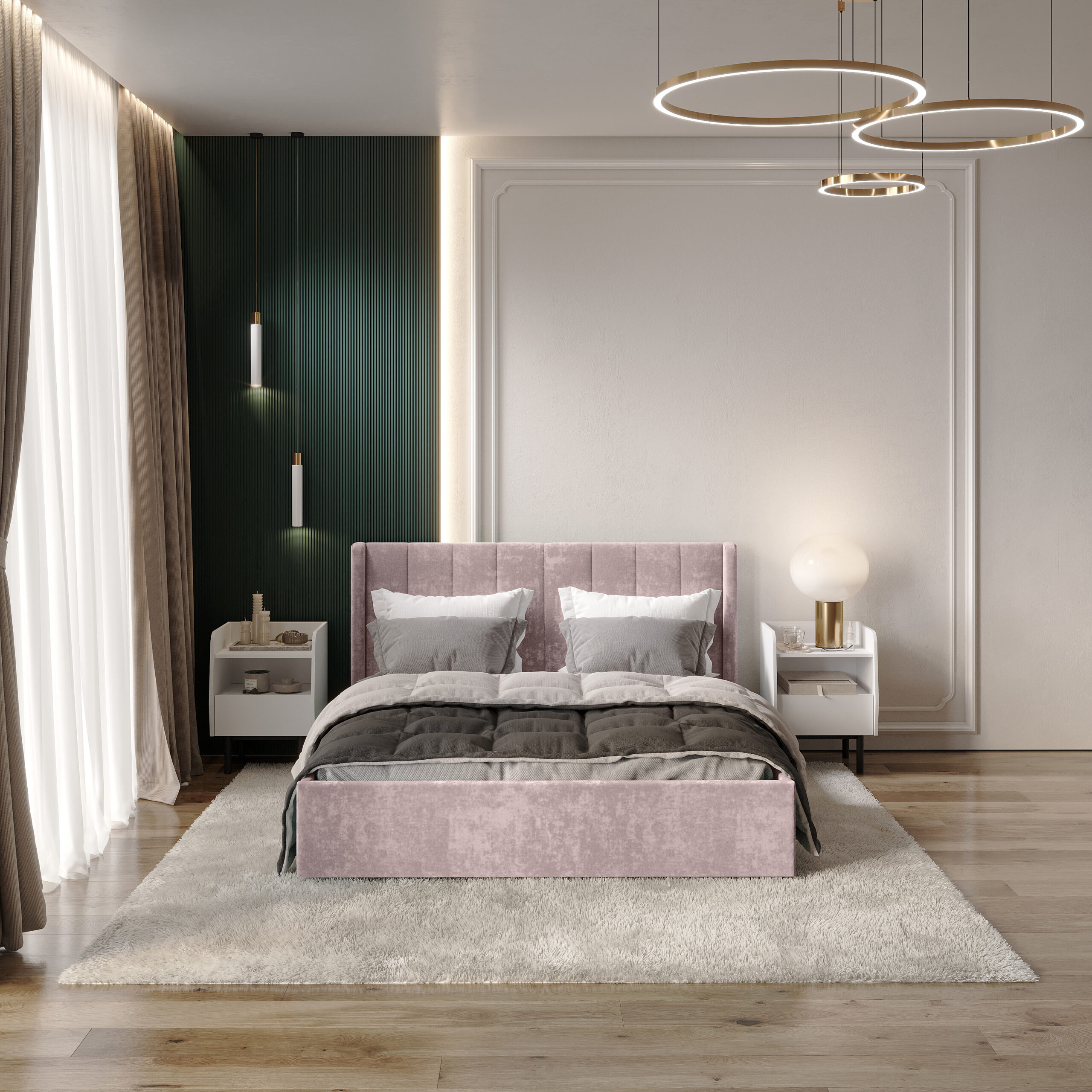 Кровать с подъемным механизмом Версаль КР-13 (1,4м), Шарли пинк