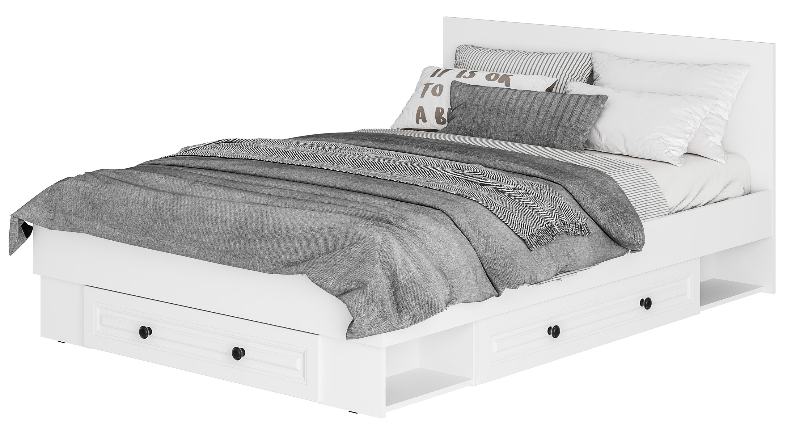 Кровать с основанием ЛДСП и ящиками 160х200 КР-16 Софт