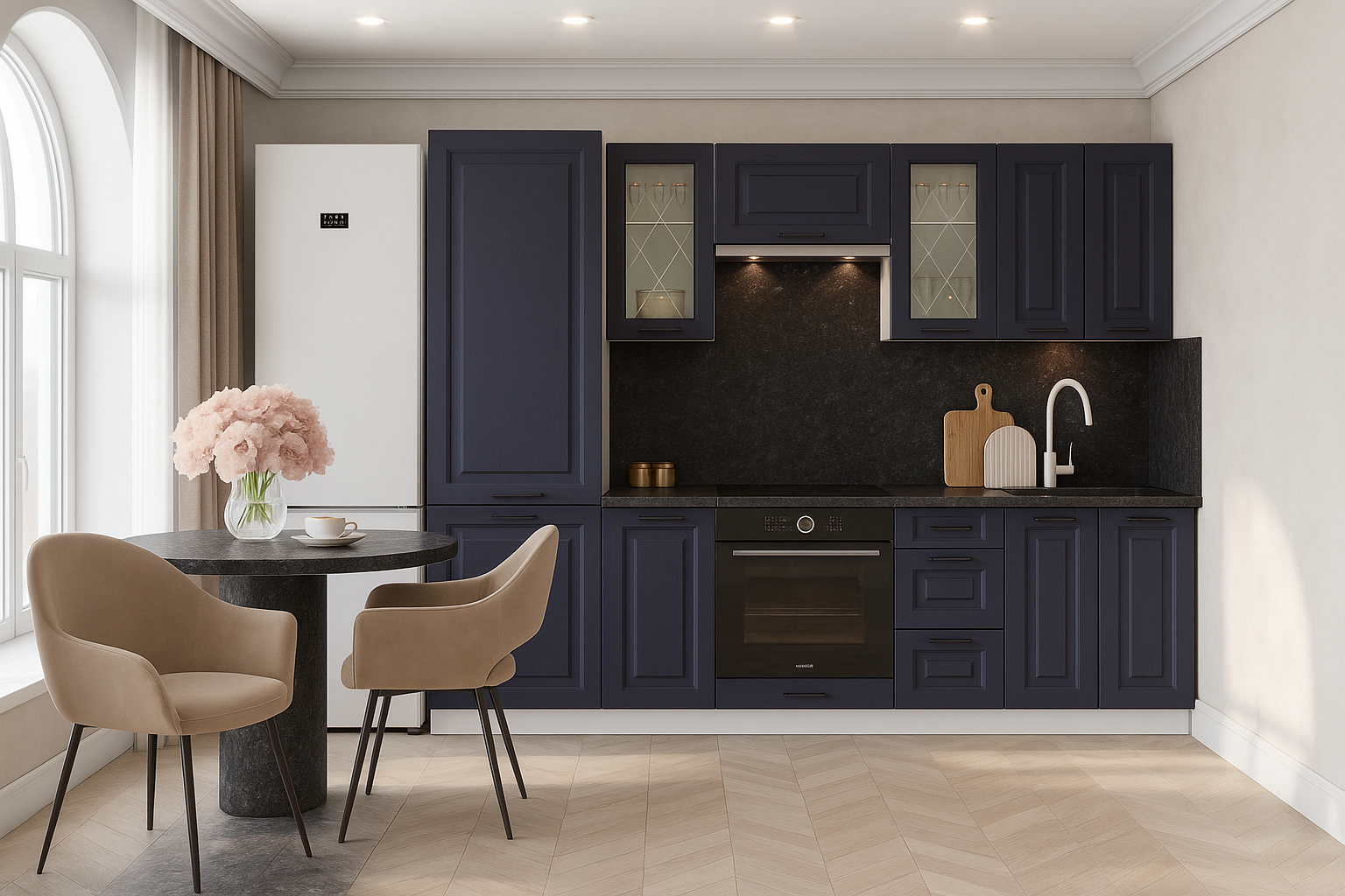 КГ Грейвуд 260 Синий (со столешницей, черный, 26) в.10