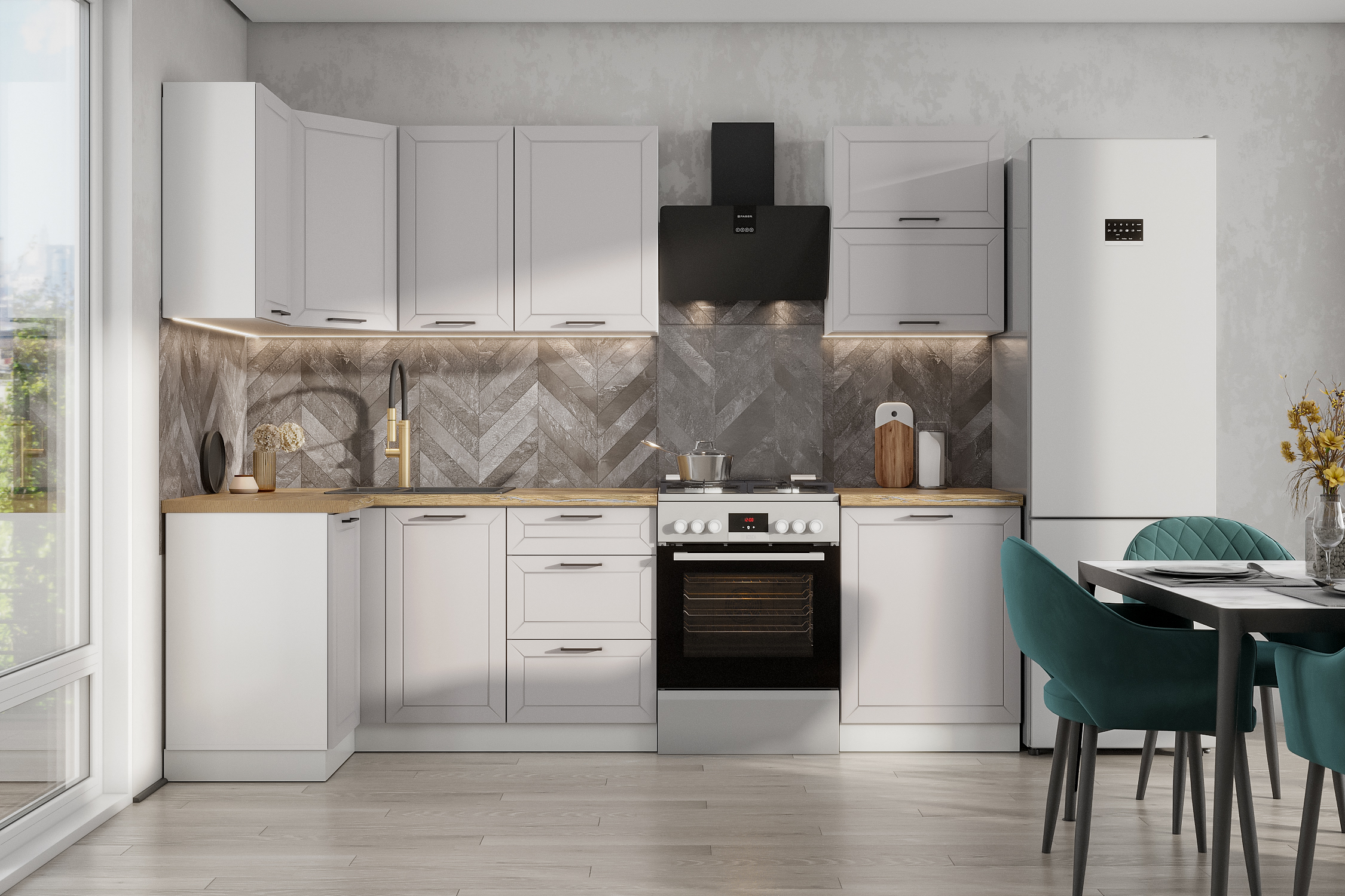 КГ Угловой Вектор 40*210 Нео (со столешницей, сонома, 26) в.29