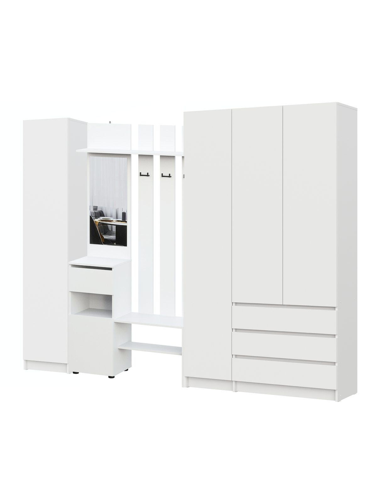 Прихожая Бали, Белый. Комплект 5