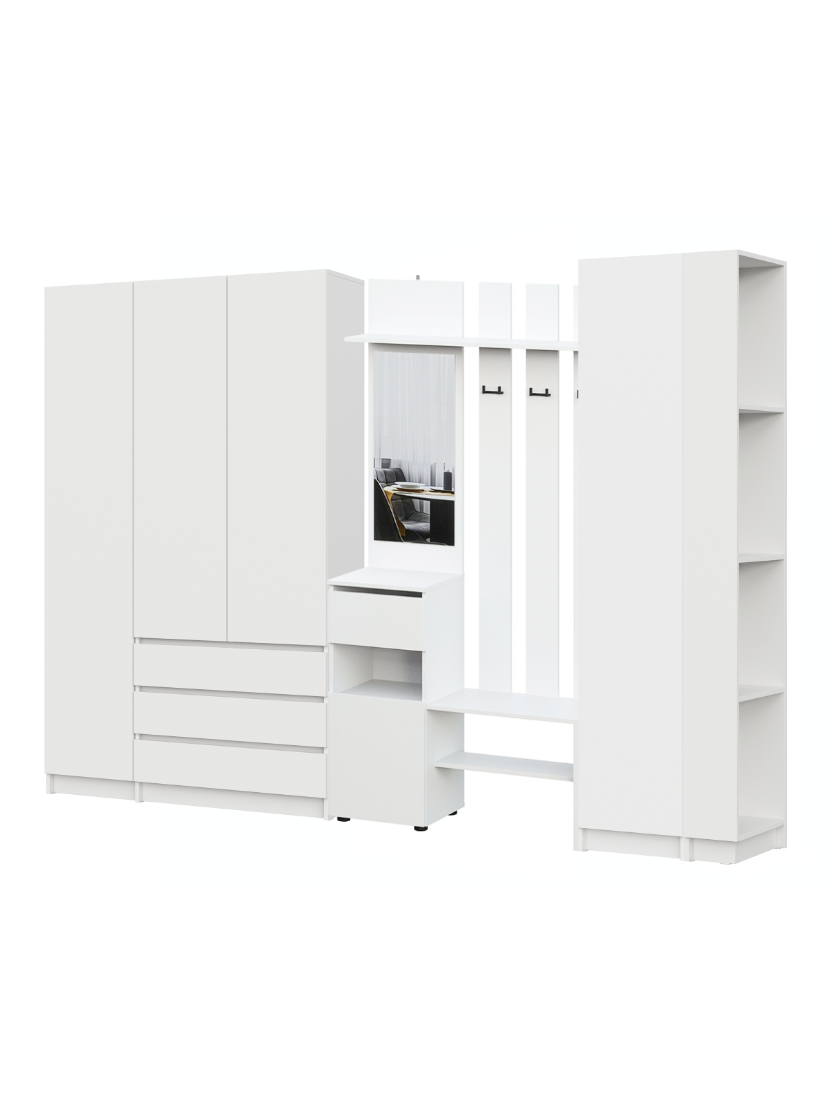 Прихожая Бали, Белый. Комплект 6