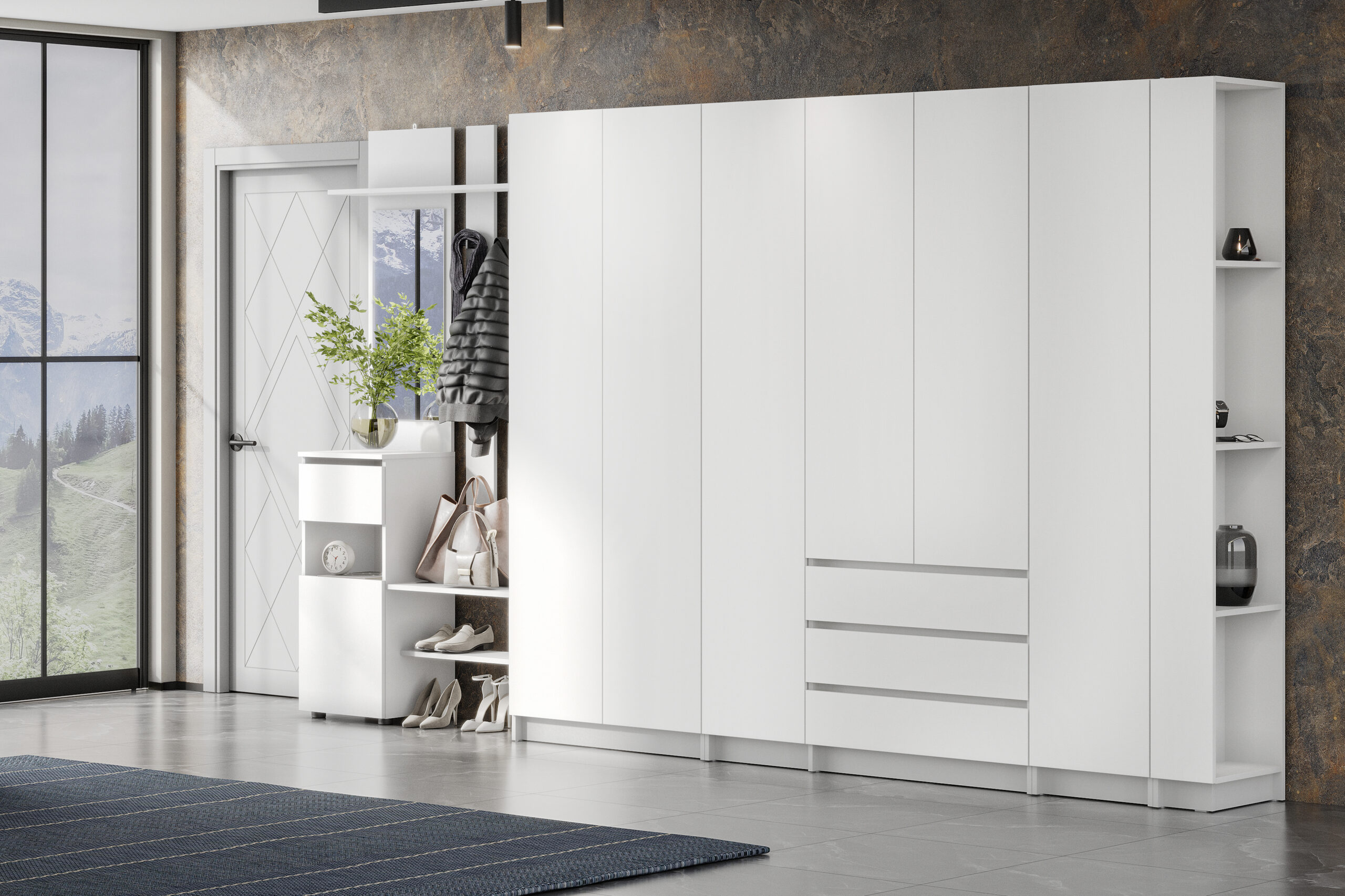 Прихожая Бали, Белый. Комплект 7