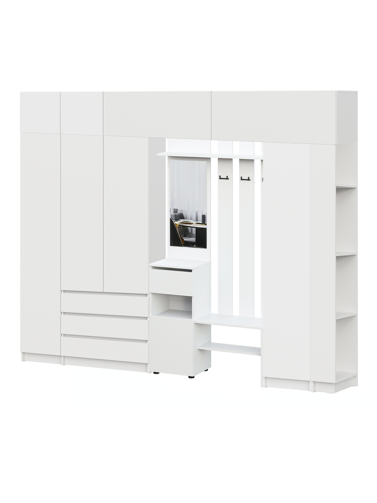 Прихожая Бали, Белый. Комплект 20