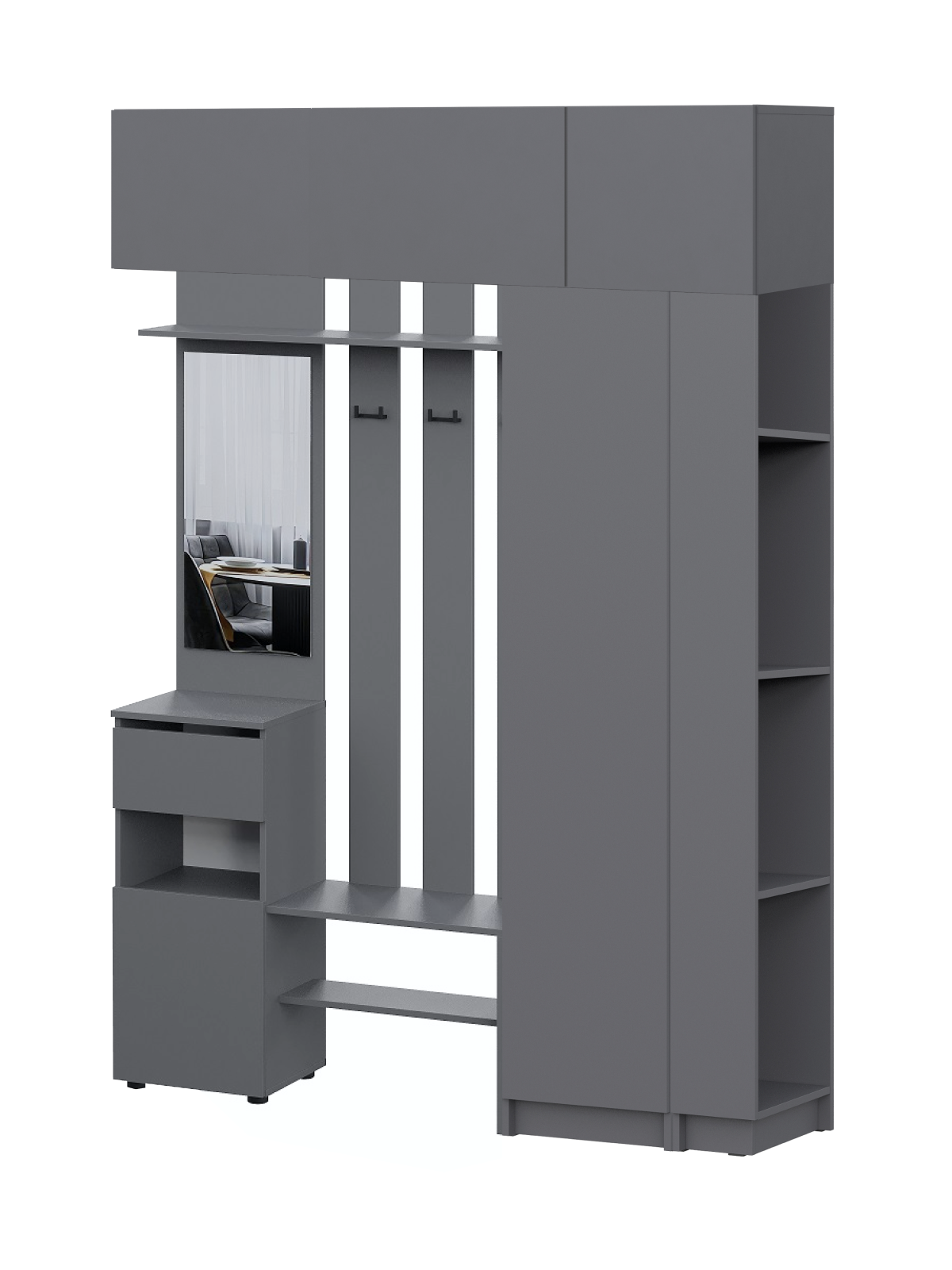 Прихожая Бали, Графит. Комплект 16