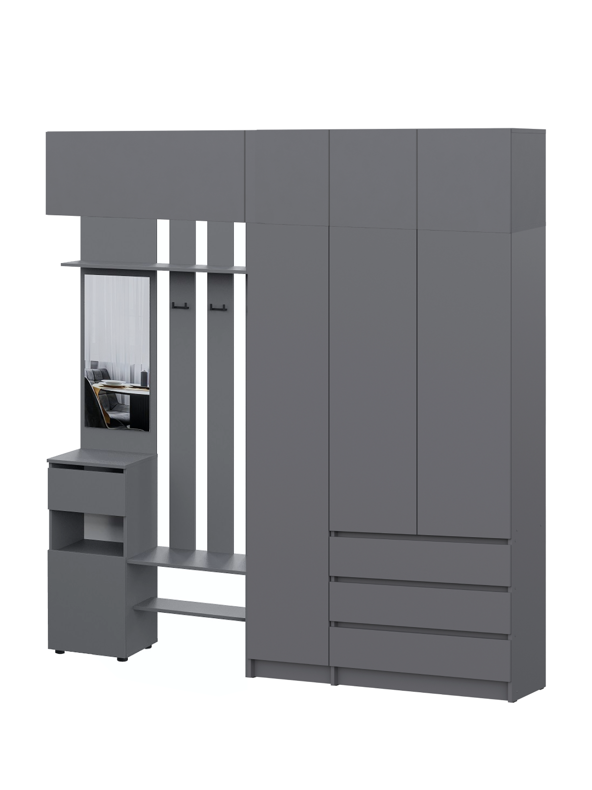 Прихожая Бали, Графит. Комплект 26