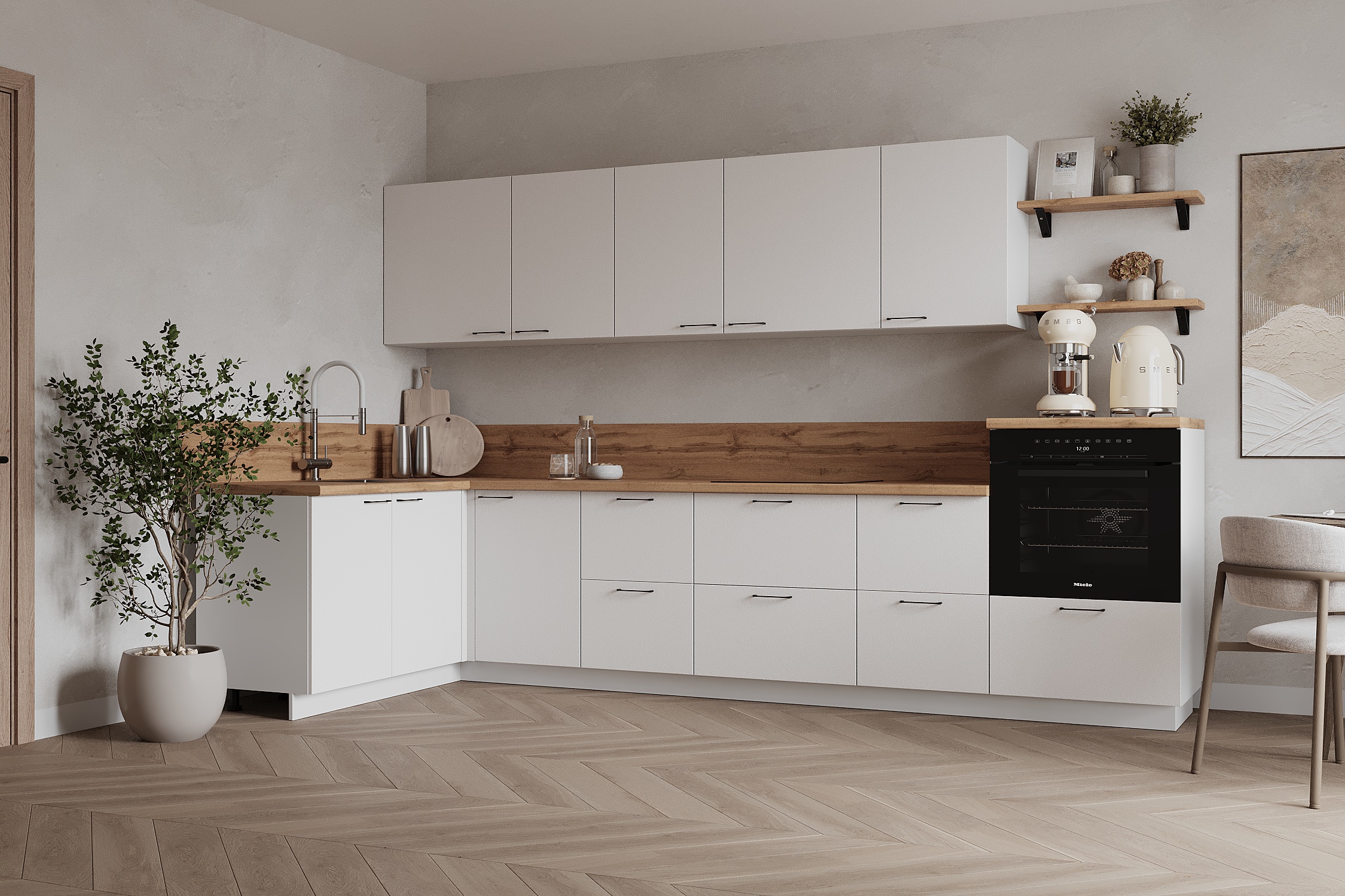 КГ Угловой 1500х3150 (без пм) , Белый софт матовый  Арника РМ