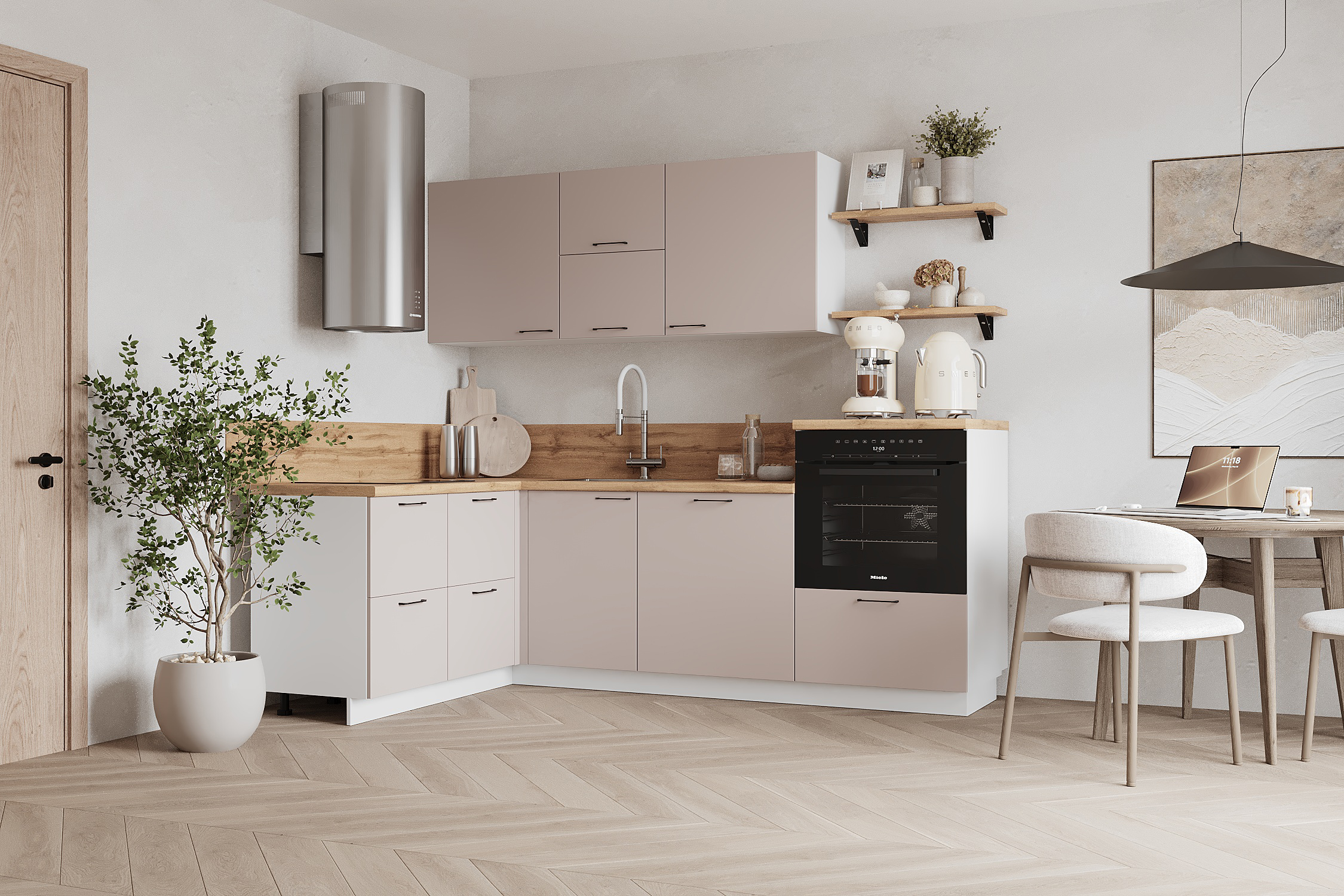 КГ Угловой 1500*2250 (с пм) , Магнолия  Арника РМ