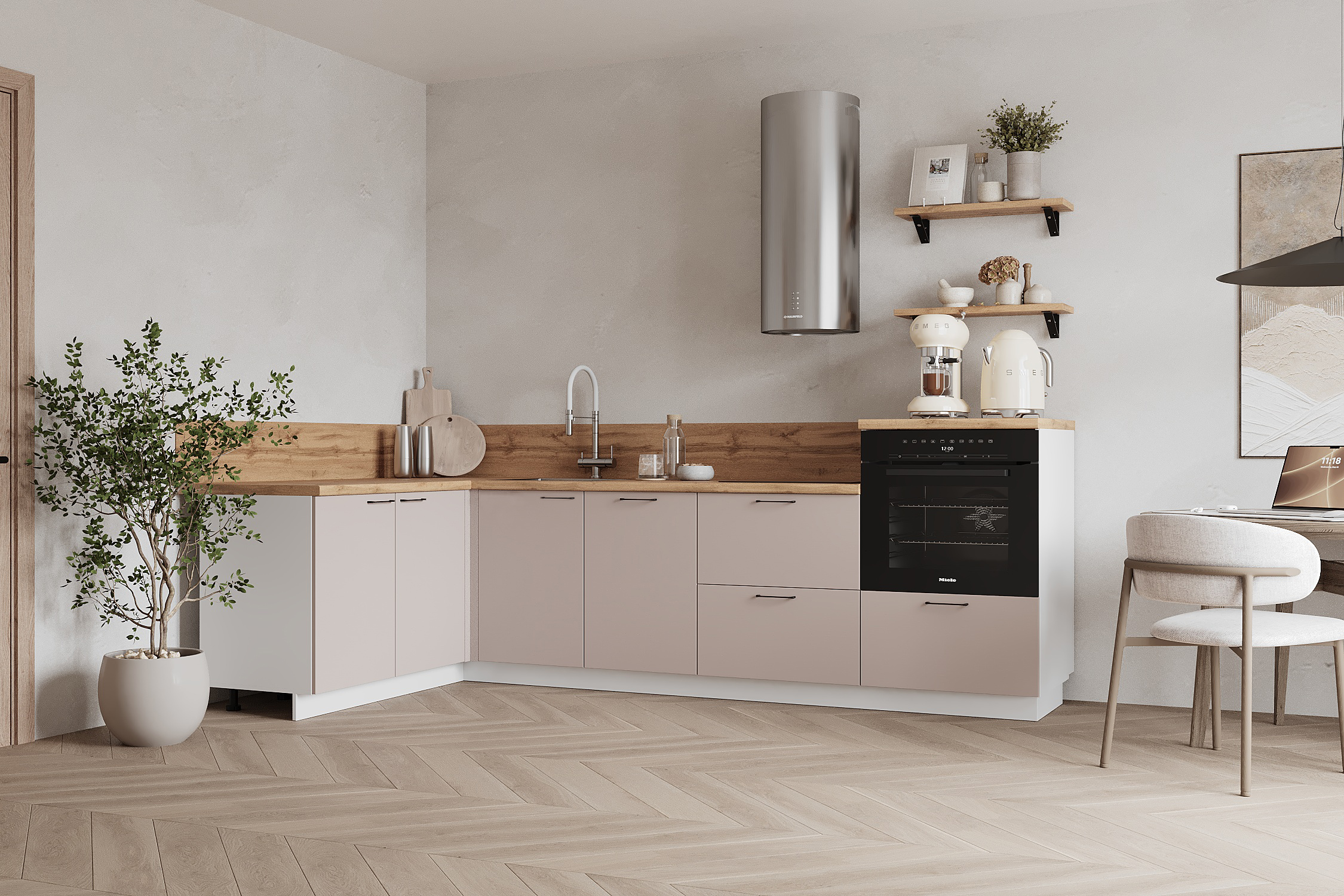 КГ Угловой 1500х2700 (с пм) , Магнолия  Арника РМ в.3