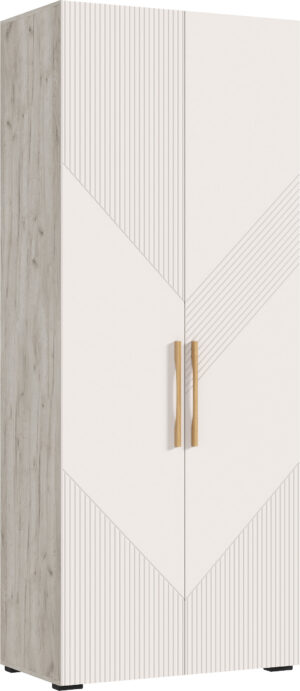 Ирис Шкаф 2-х ств.(900) (Кашемир, Дуб Крафт серый)