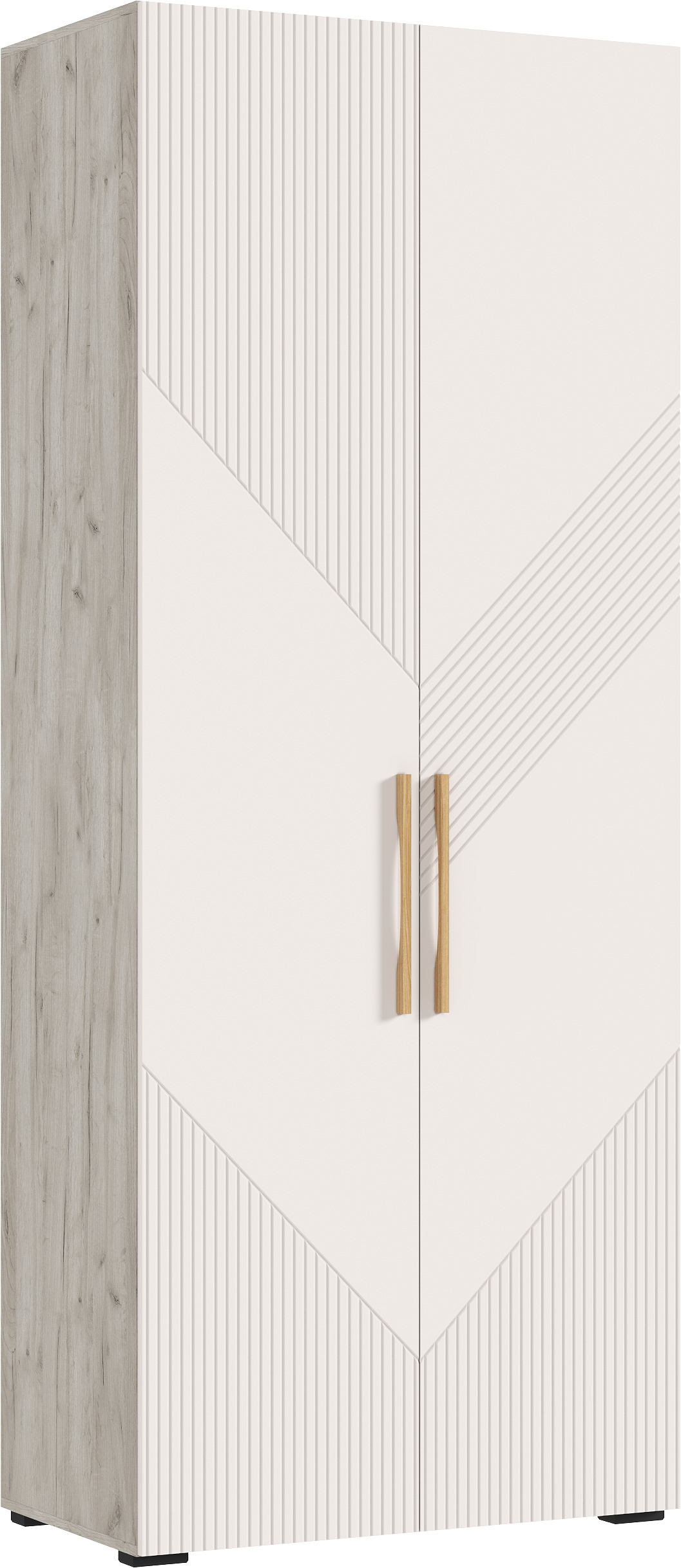 Ирис Шкаф 2-х ств.(900) (Кашемир, Дуб Крафт серый)