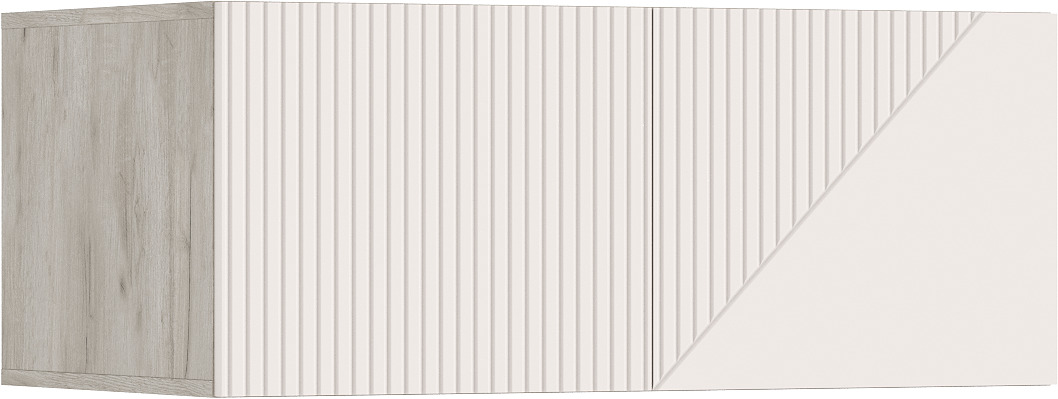 Ирис Антресоль к шкафу (900) (Кашемир, Дуб Крафт серый)