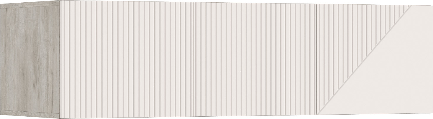 Ирис Антресоль к шкафу (1350) (Кашемир, Дуб Крафт серый)