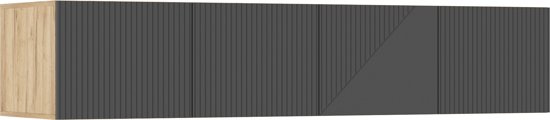 Ирис Антресоль к шкафу (1800) (Браш Графит, Дуб Крафт)