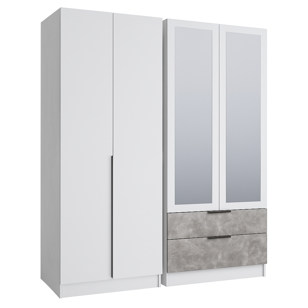 Шкафы Мадрид, Белый. Комплект 35