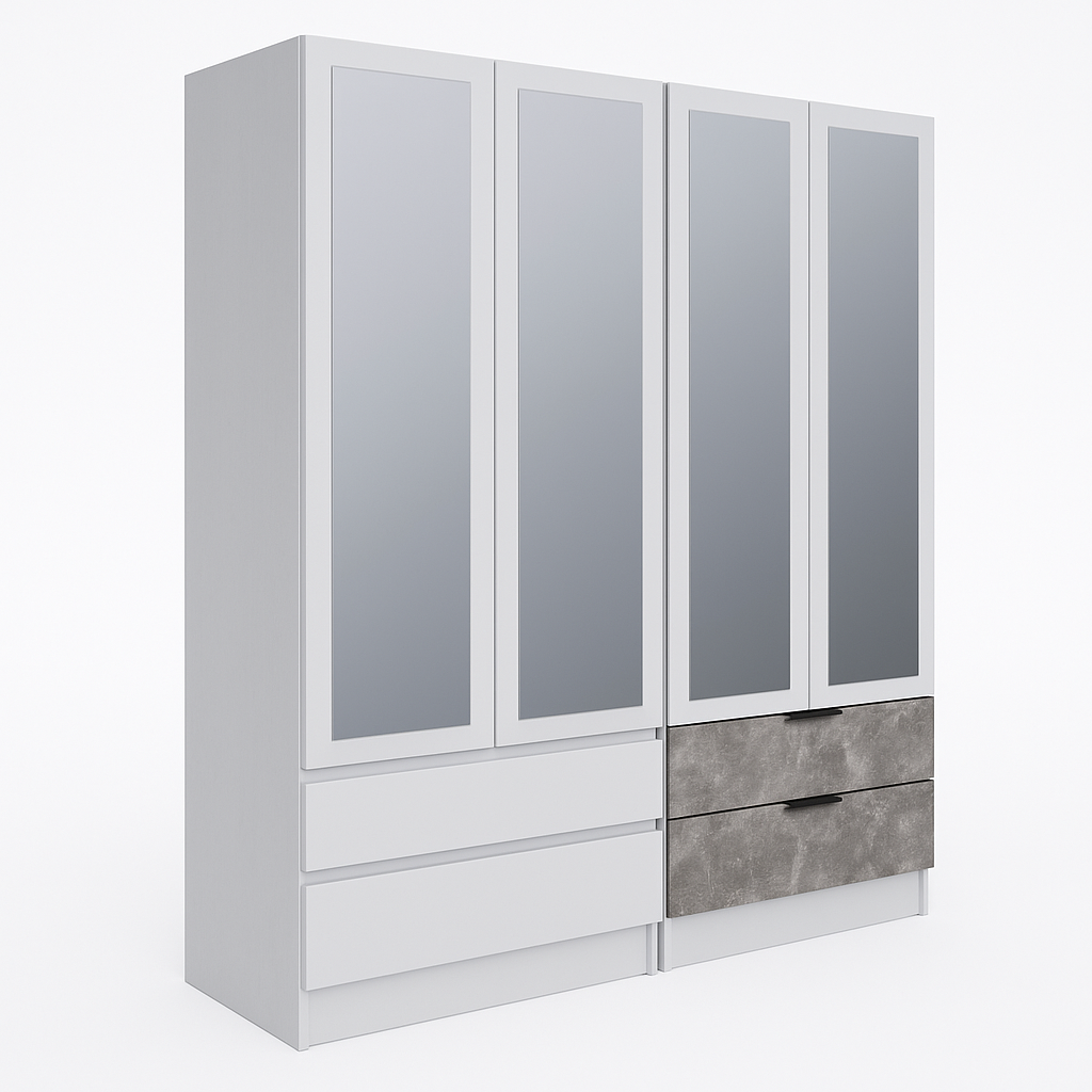 Шкафы Мадрид, Белый. Комплект 53