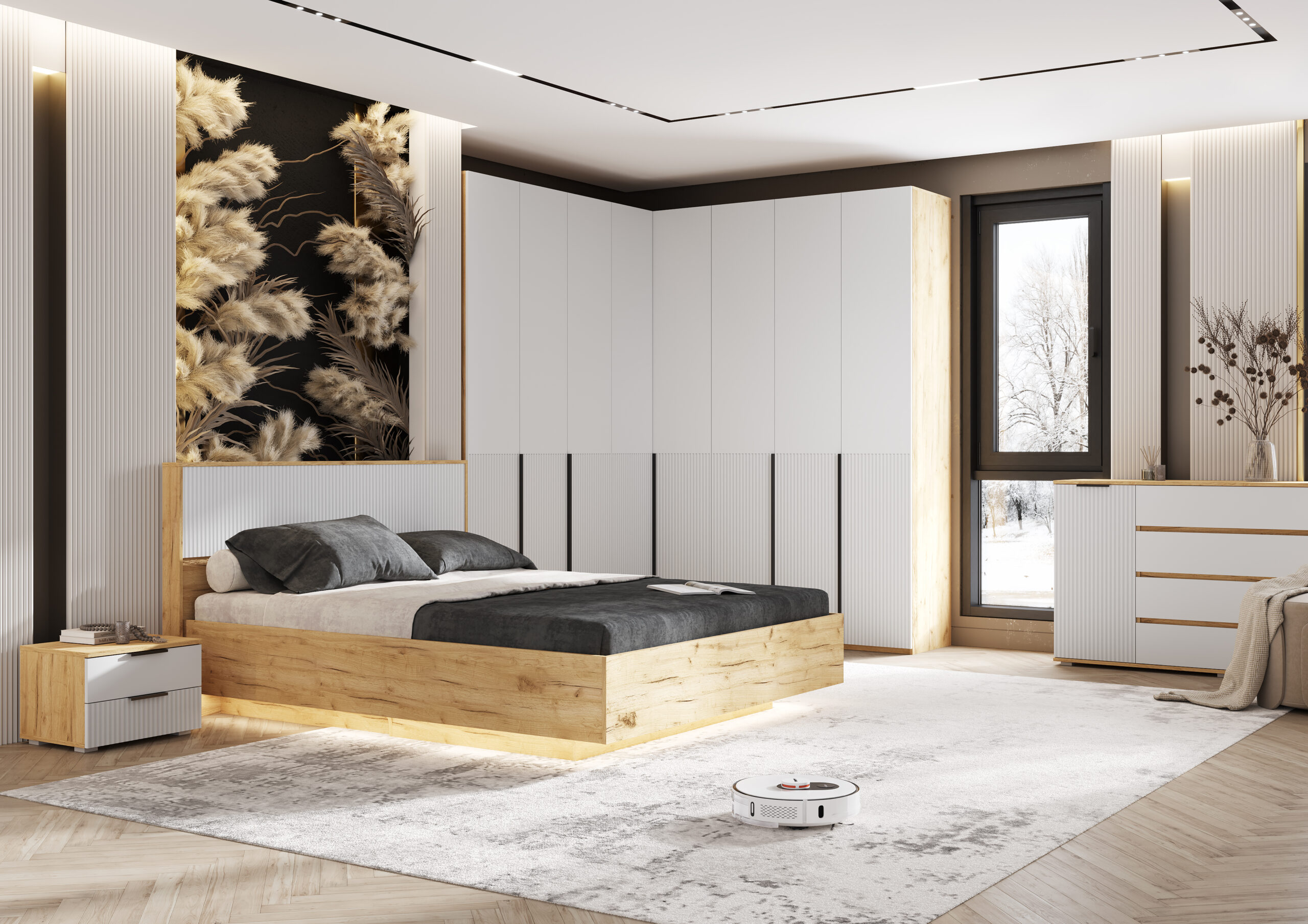 Спальня Марвэл. Комплект 15 (кровать с ортопед. металлом)