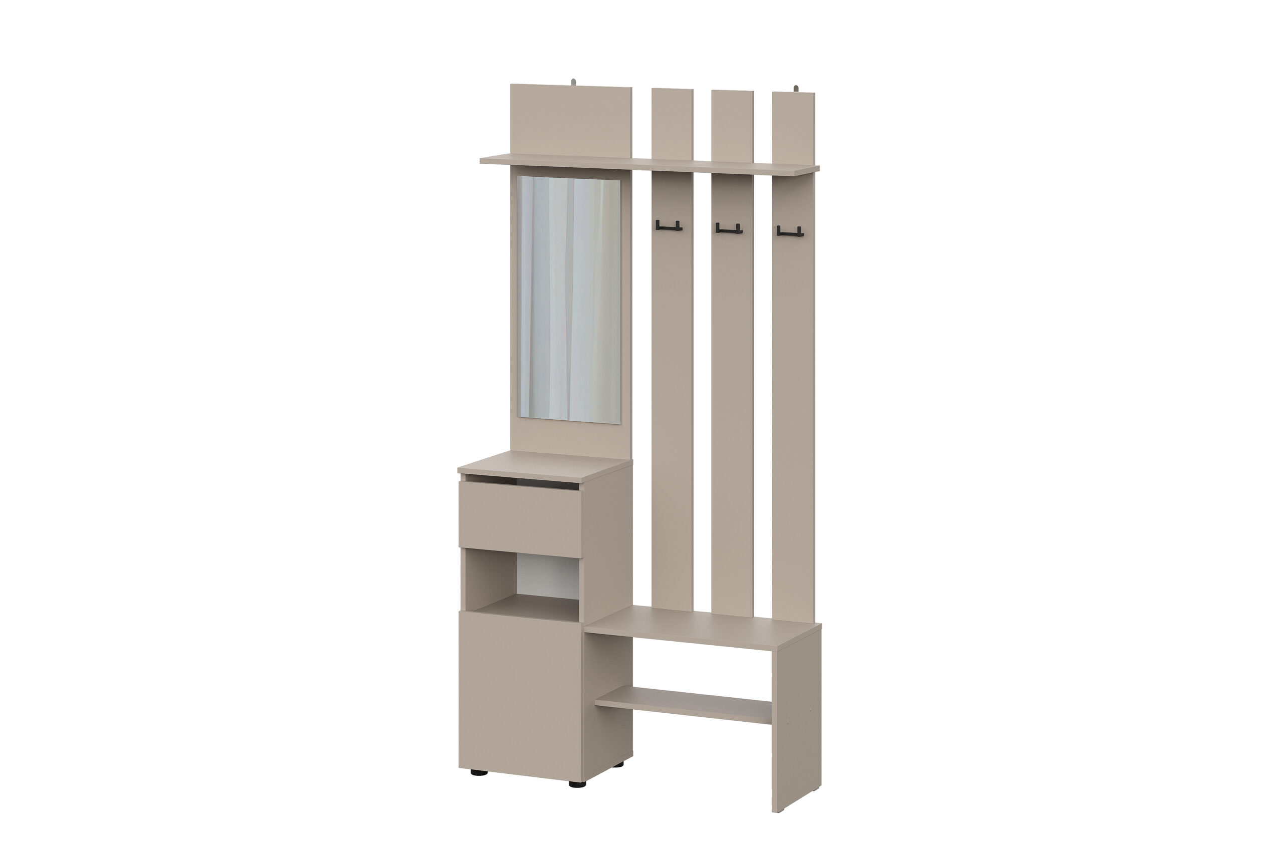 Модульная система "Денвер" Вешалка с зеркалом (Меланж)