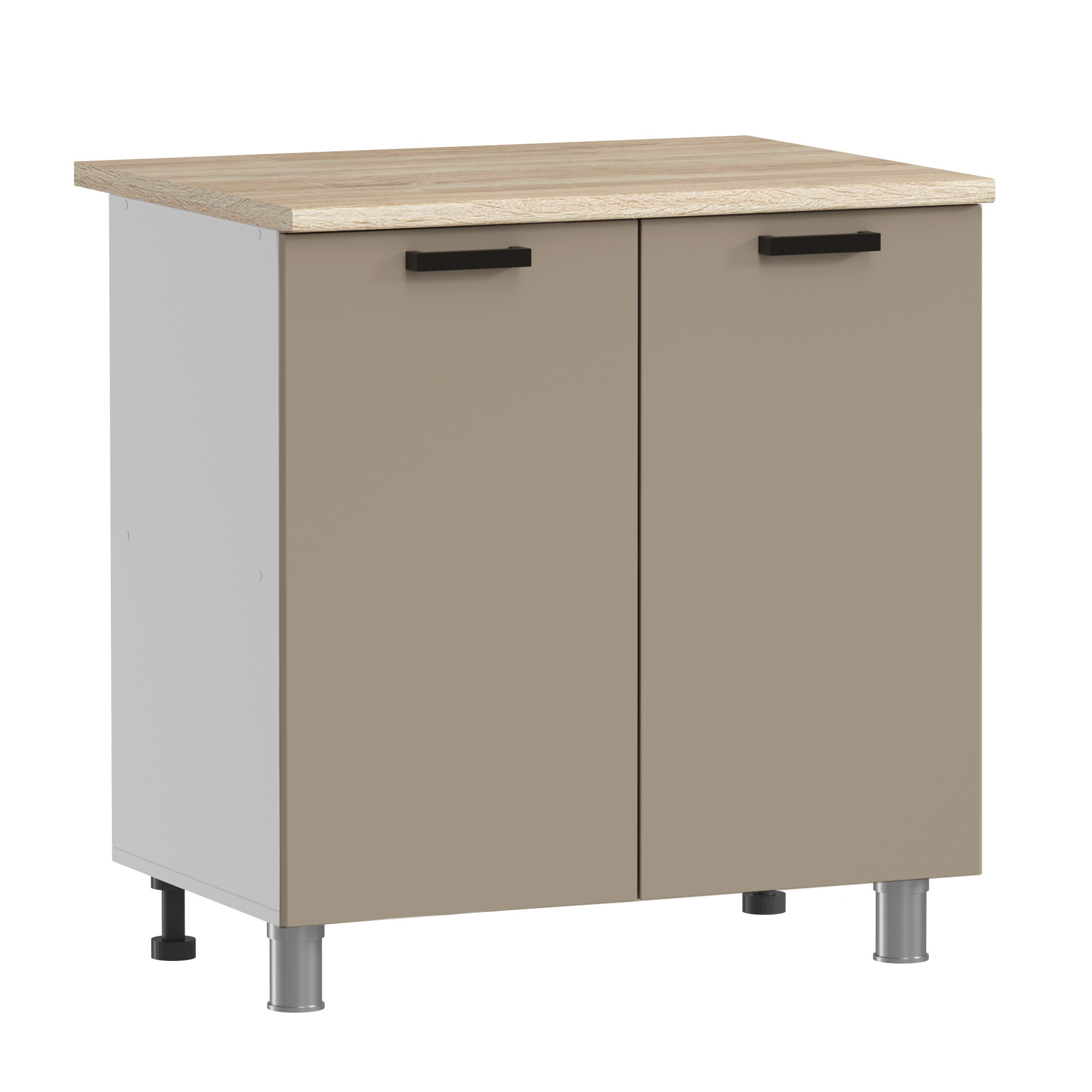 МК Аленушка Н 800 Орешник, Матовый Вижен,скоба черный (без столешницы)