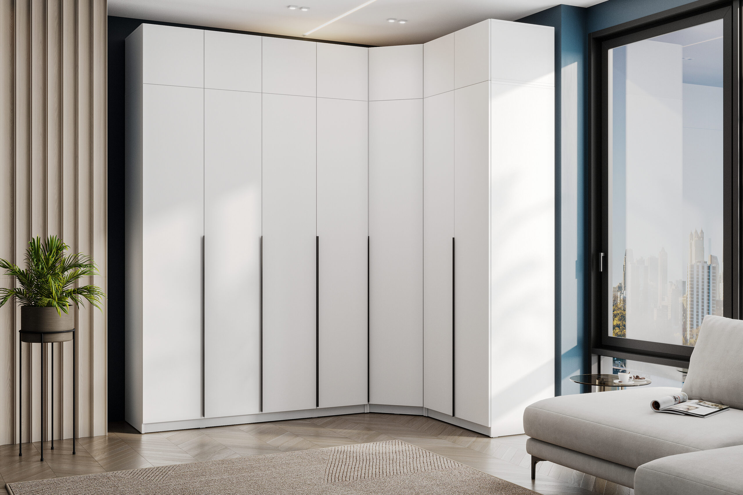 Гардеробная система ШК 5, Белый. Комплект 3