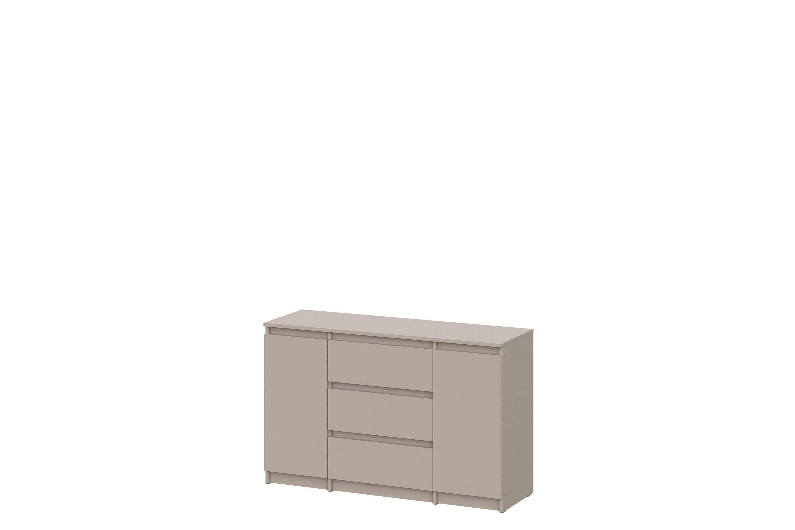 Модульная система "Денвер" Комод 3 ящика двухстворчатый (Серия 2) Меланж