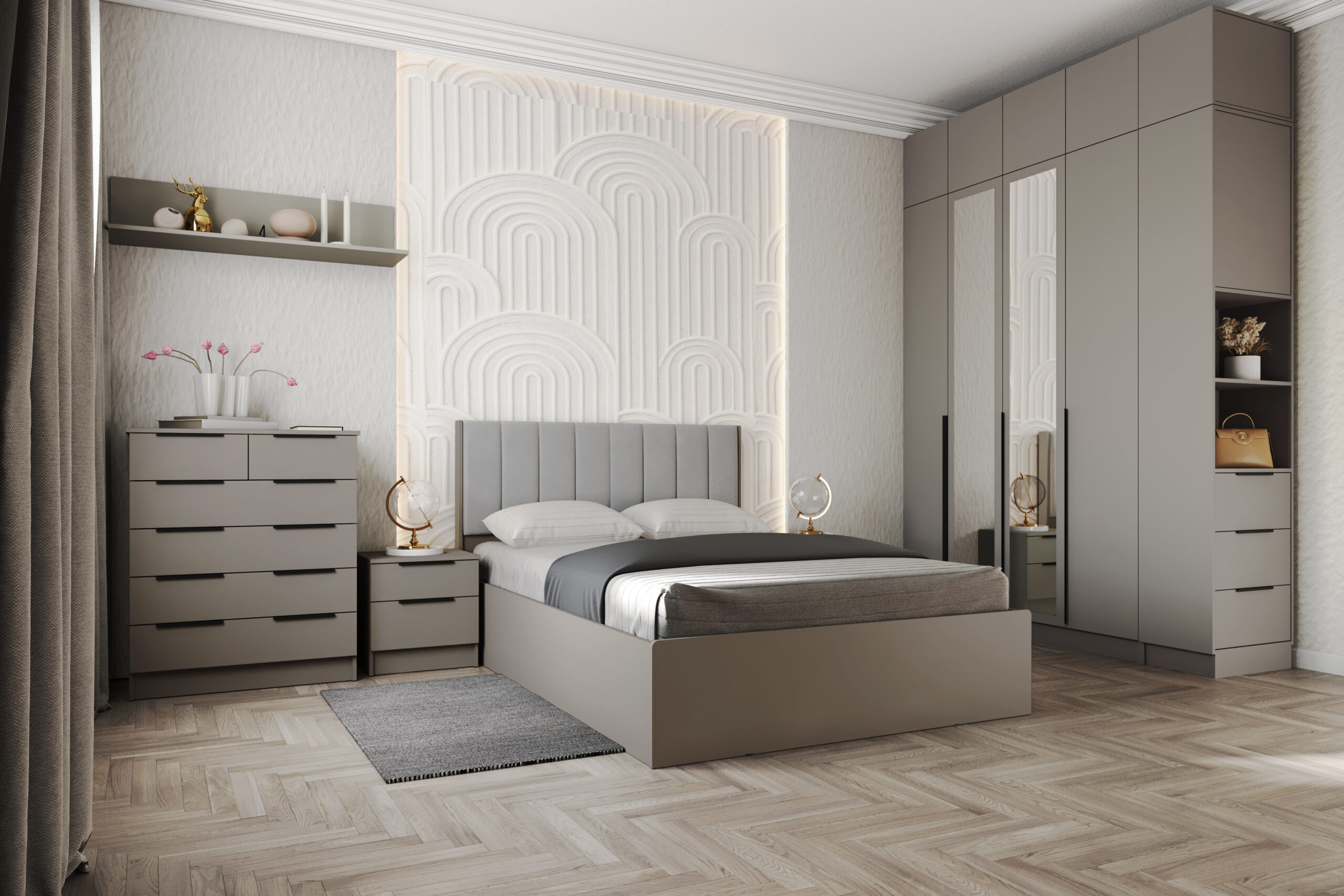 Антресоль Мадрид торцевая (0,25) 400 мокко