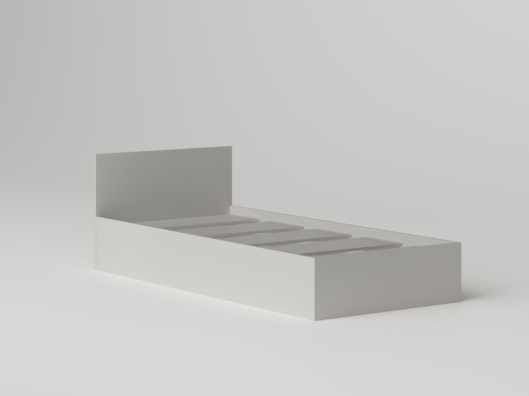 МС Охта Лайт Кровать 0.9 Белый гладкий