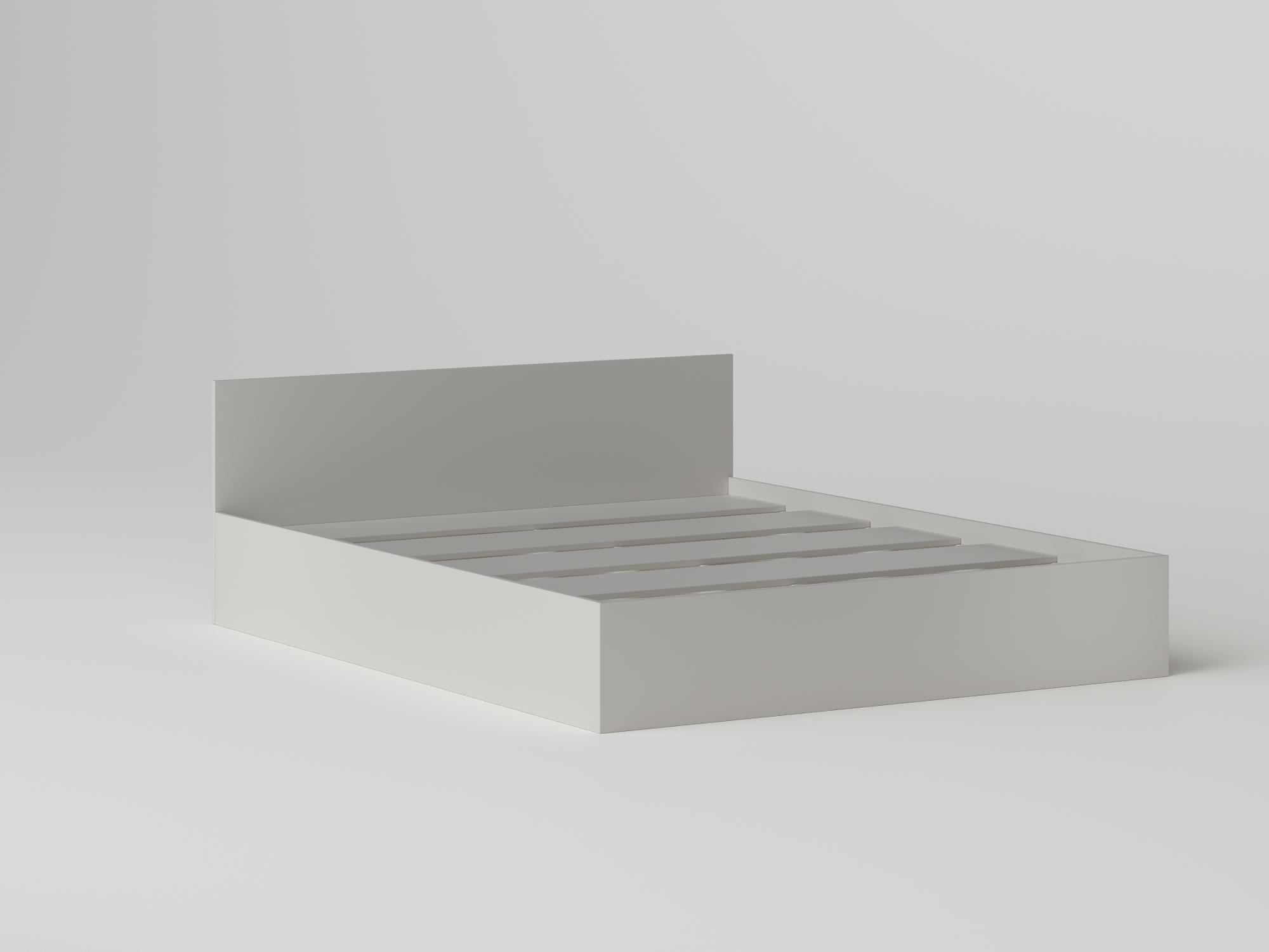 МС Охта Лайт Кровать 1.6 Белый гладкий