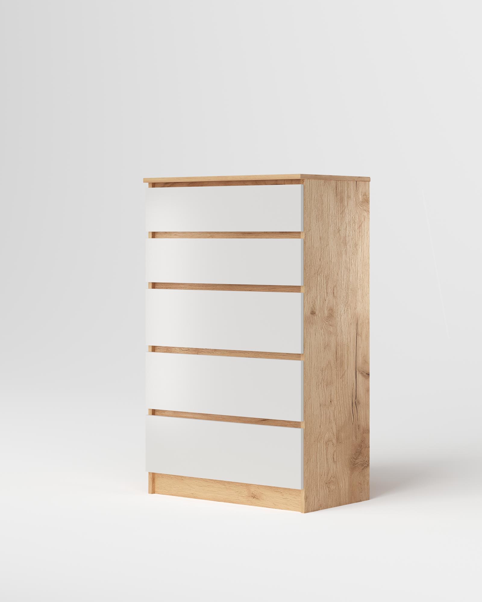 МС Охта Лайт Комод 700.5 Дуб ВотанБелый гладкий