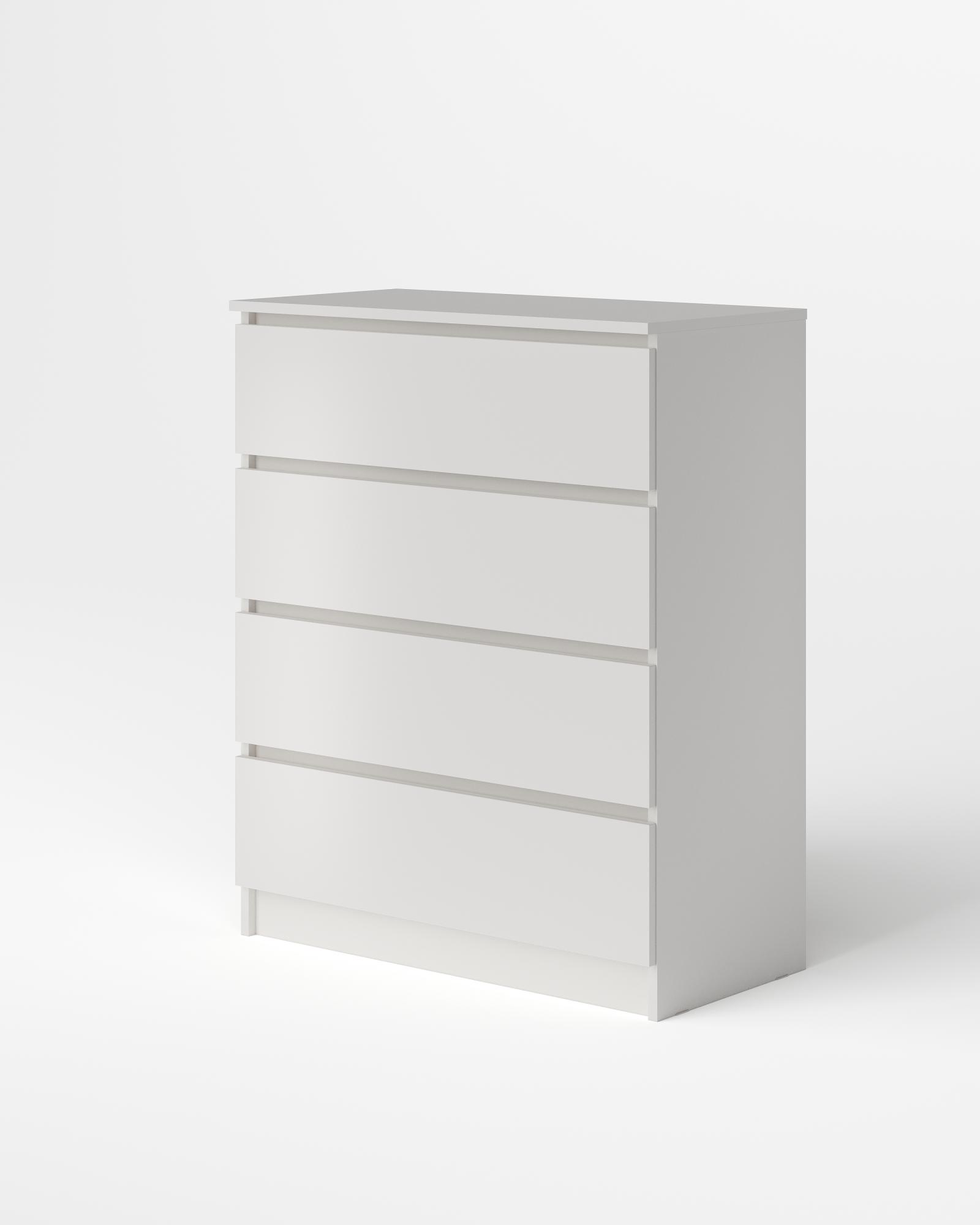 МС Охта Лайт Комод 800.4 Белый гладкий