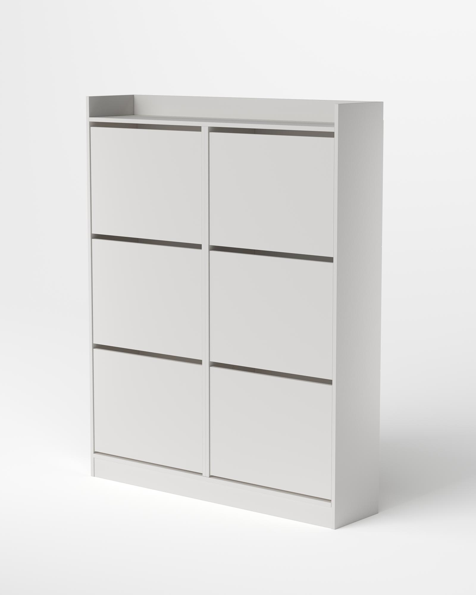 МС Охта Лайт Обувница 1200.6 Белый гладкий