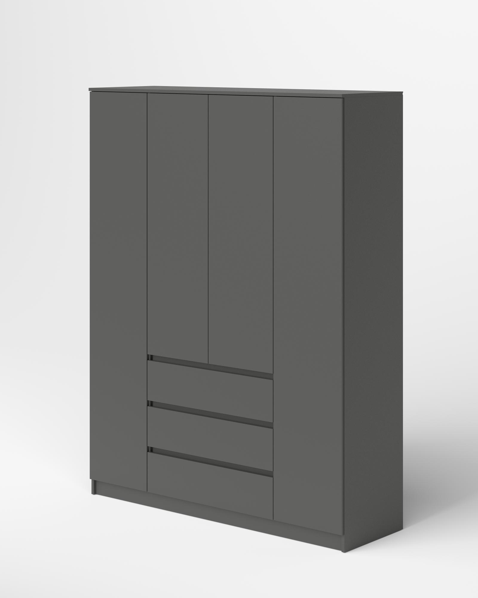 МС Охта Лайт Шкаф 1600.3 Антрацид