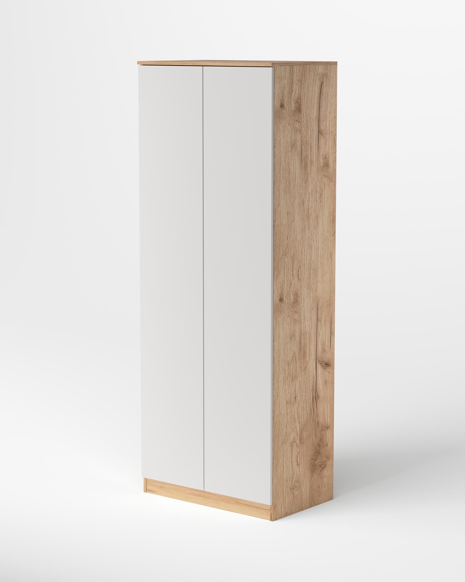 МС Охта Лайт Шкаф 800 Дуб ВотанБелый гладкий