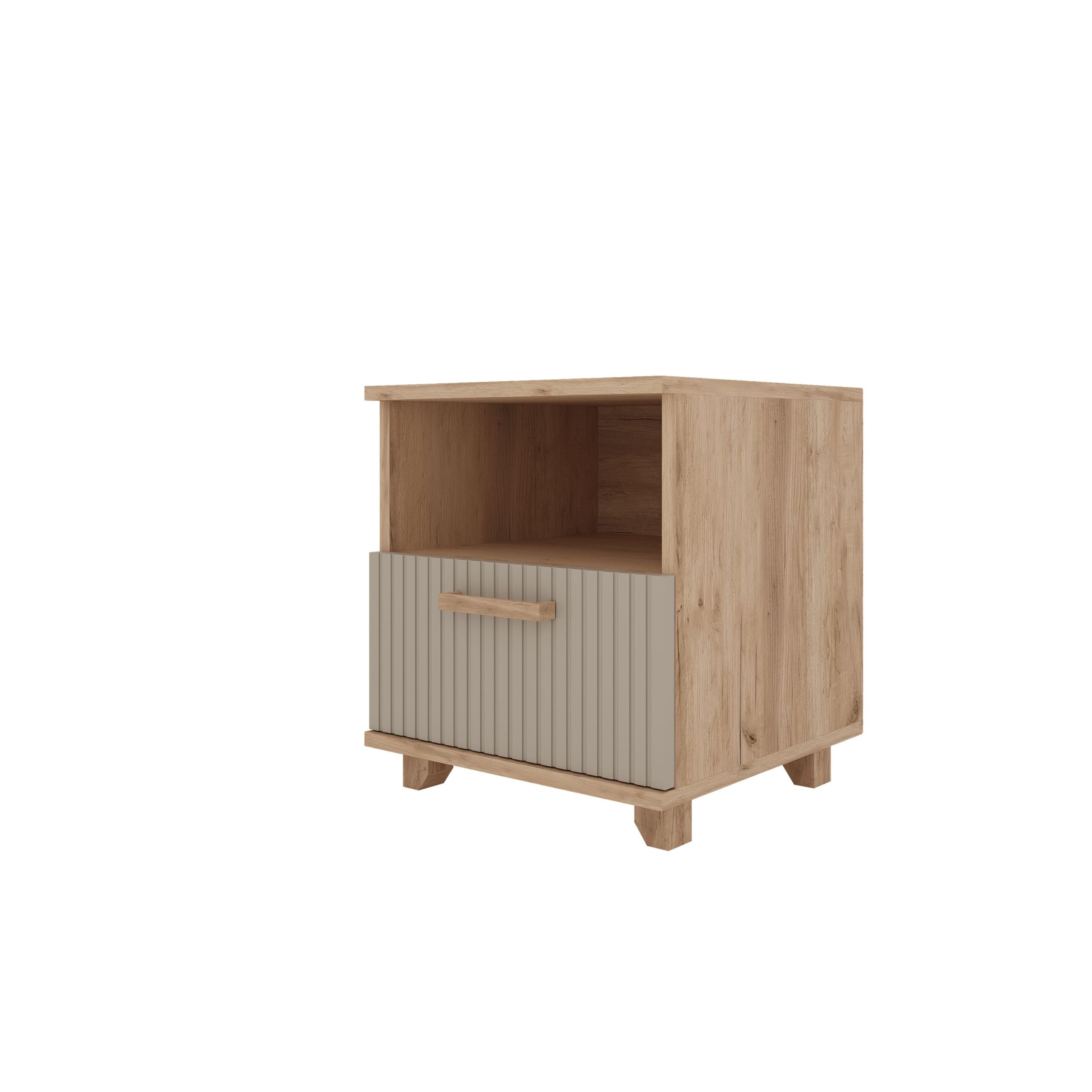 Ньёрд Тумба прикроватная 1я Дуб вотан/Ива пепельная