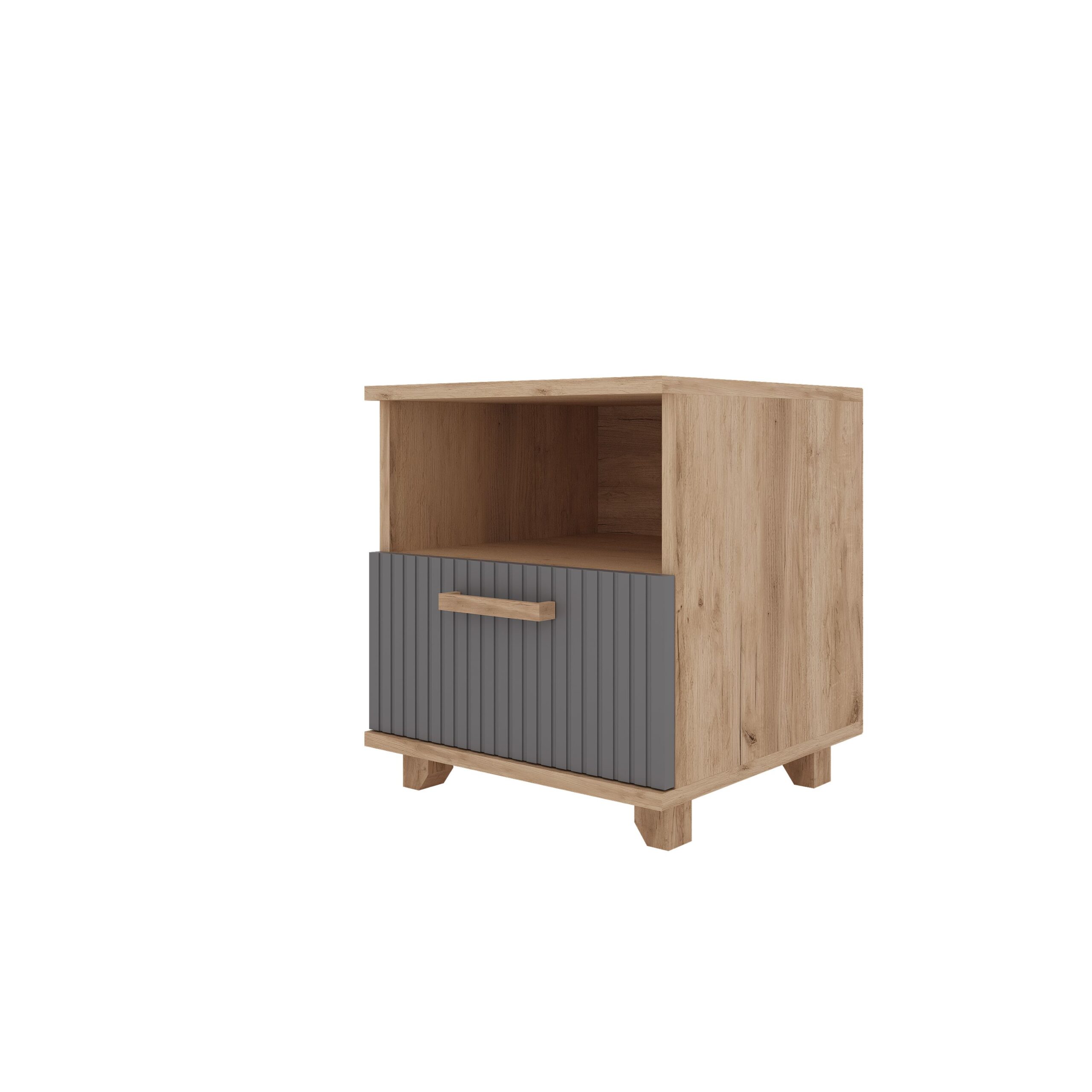 Ньёрд Тумба прикроватная 1я Дуб вотан/Черника