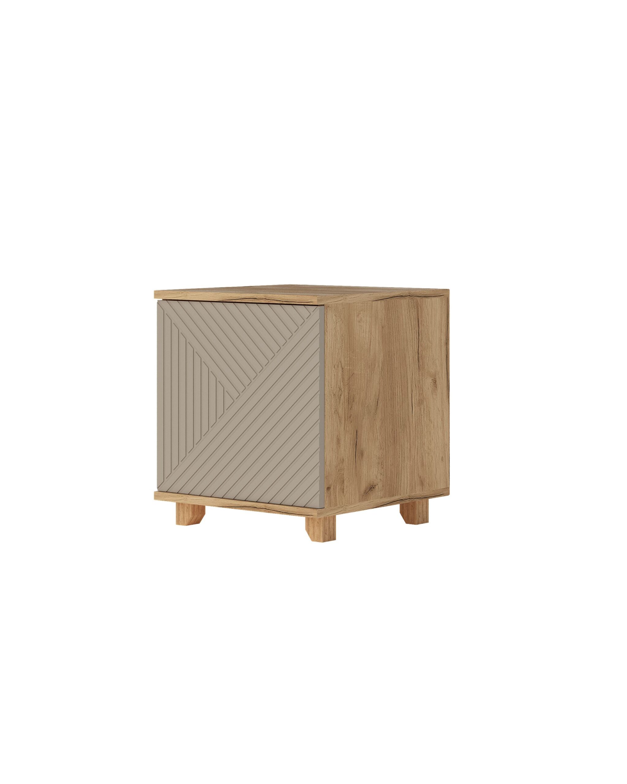 Тумба прикроватная Ньёрд 1ст Дуб вотан/Ива пепельная