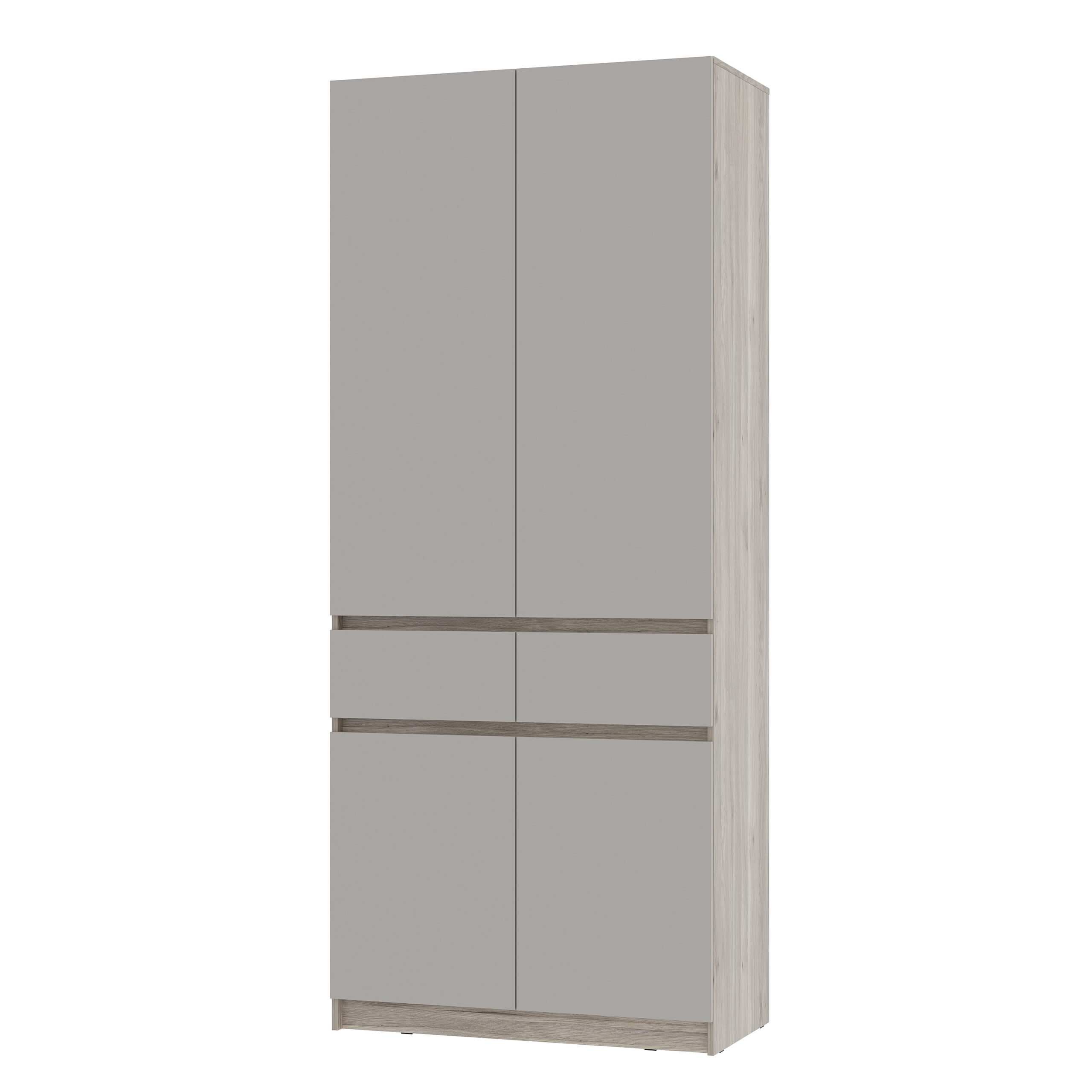 Шкаф 2-х створчатый "Багира" ШК-03 Дуб смоки/Кашемир