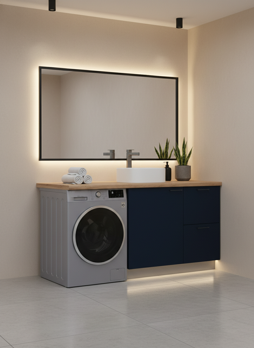 ВГ 1700 Ежевика/Белый гладкий Арника РМ (со столешницей) в.1