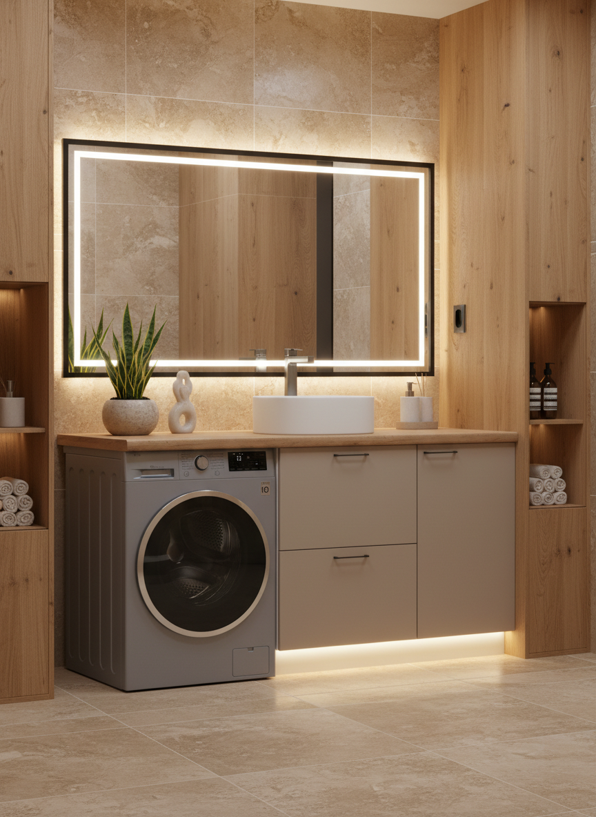 ВГ 1700 Крем/Белый гладкий Арника РМ (со столешницей) в.2