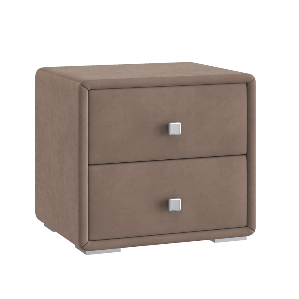 Тумба Твист (Микровелюр песчано-бежевый, Ручка-кнопка )