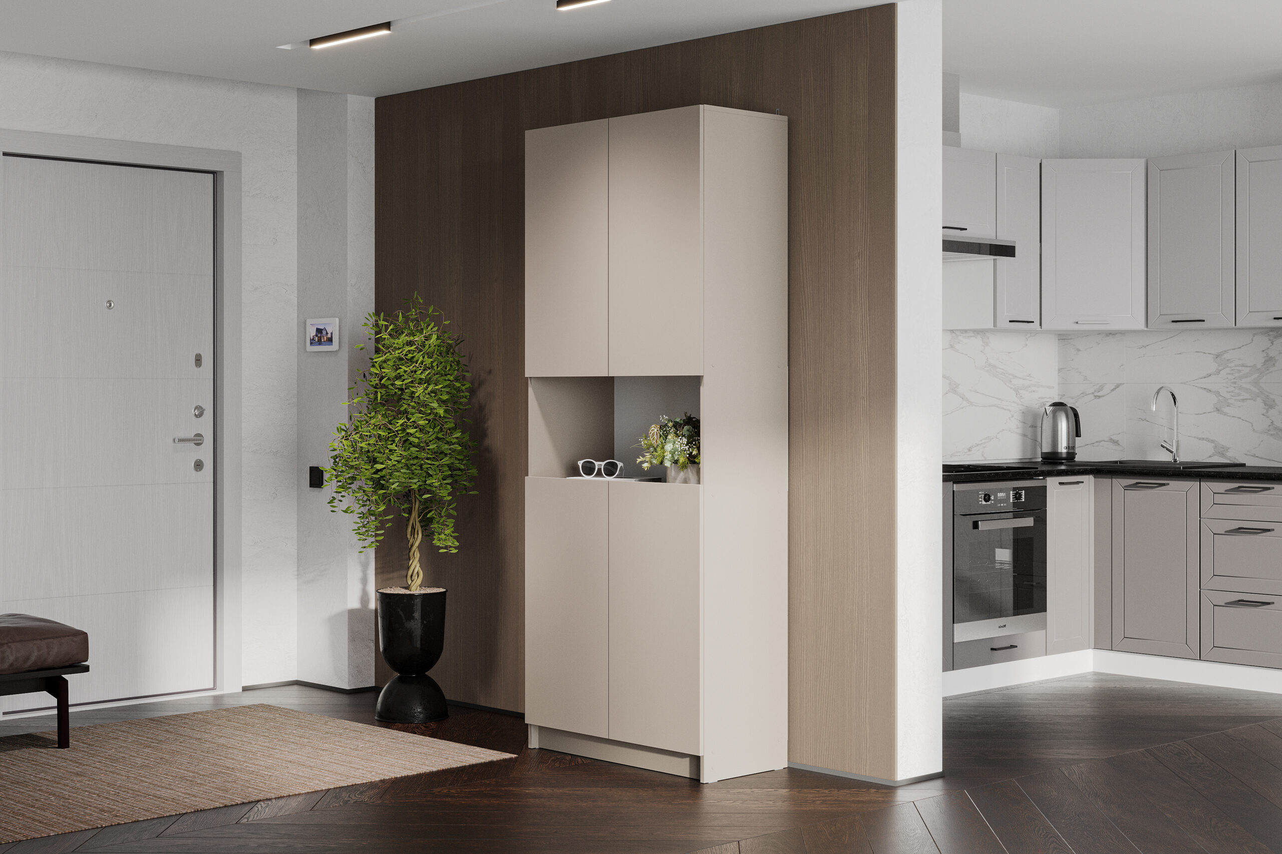 Модульная система "Бали" Шкаф (с нишей) Меланж