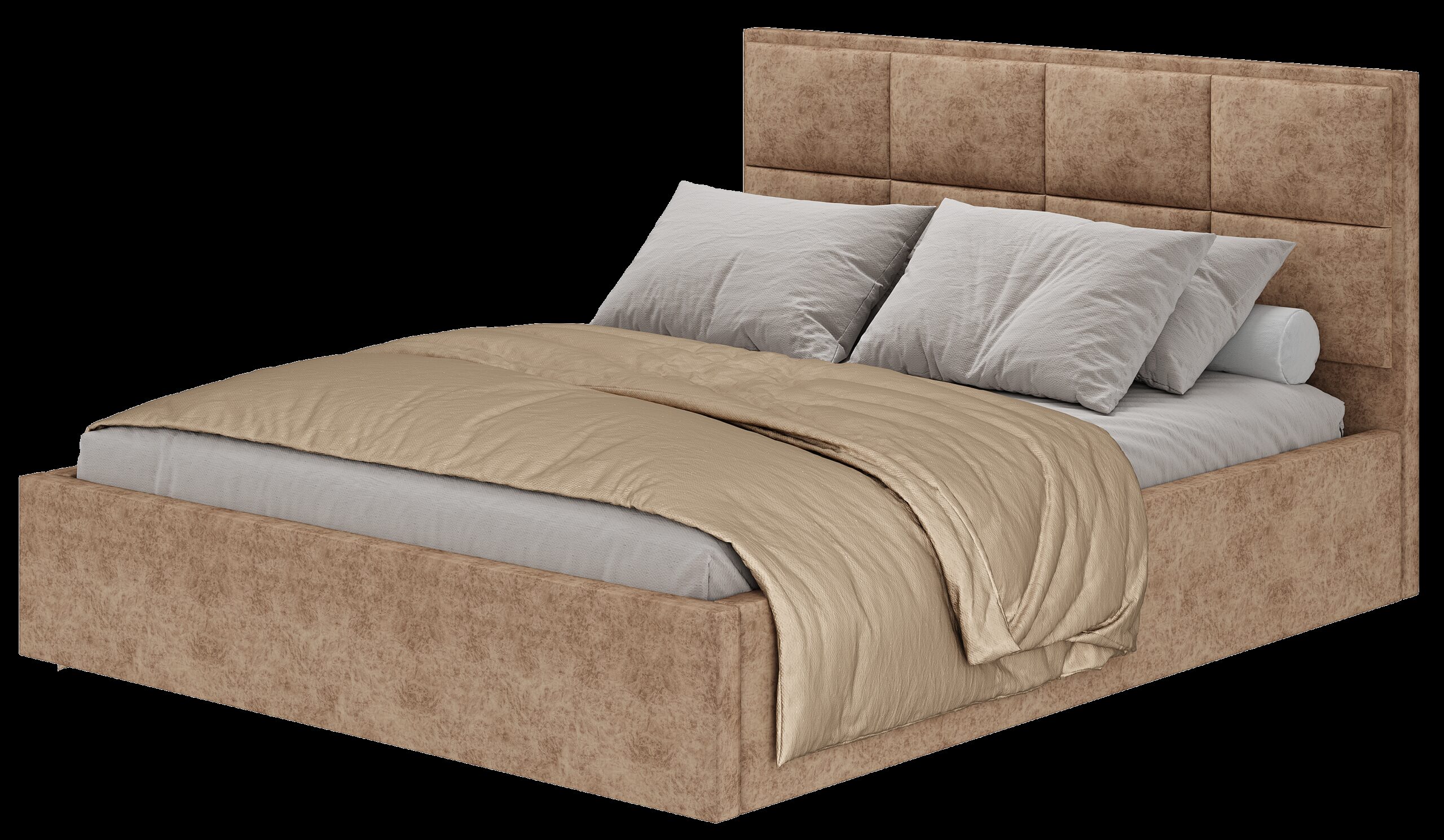 Кровать 160х200 с реечным настилом Линда КР-16, Грифельный