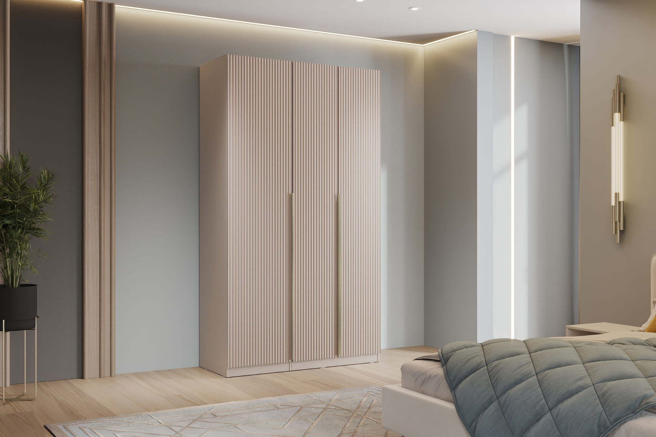 Гардеробная система Эккервуд,шкаф 3-х створчатый Меланж.Комплект 23 МДФ