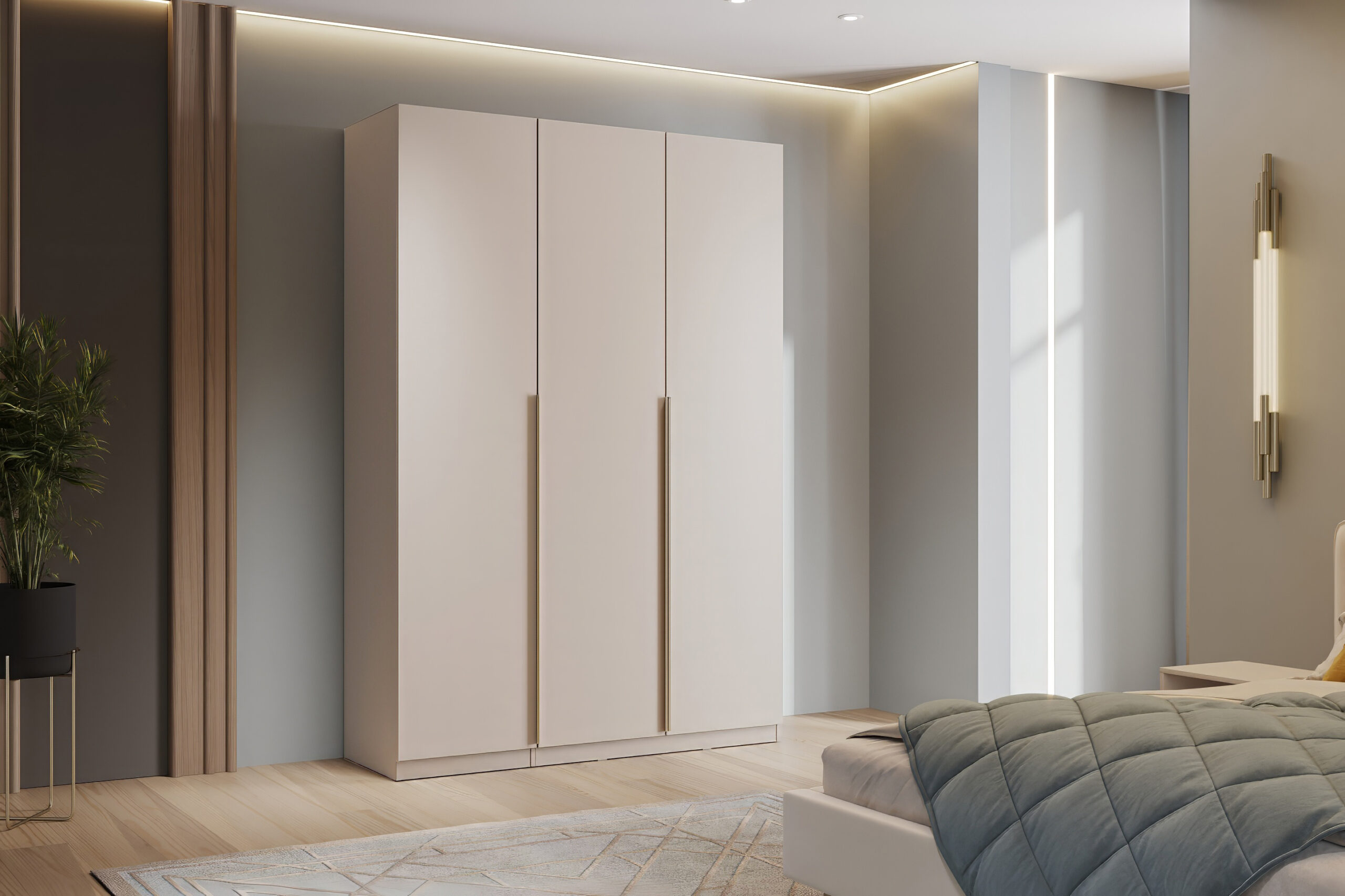 Гардеробная система Эккервуд,шкаф 3-х створчатый Меланж.Комплект 49