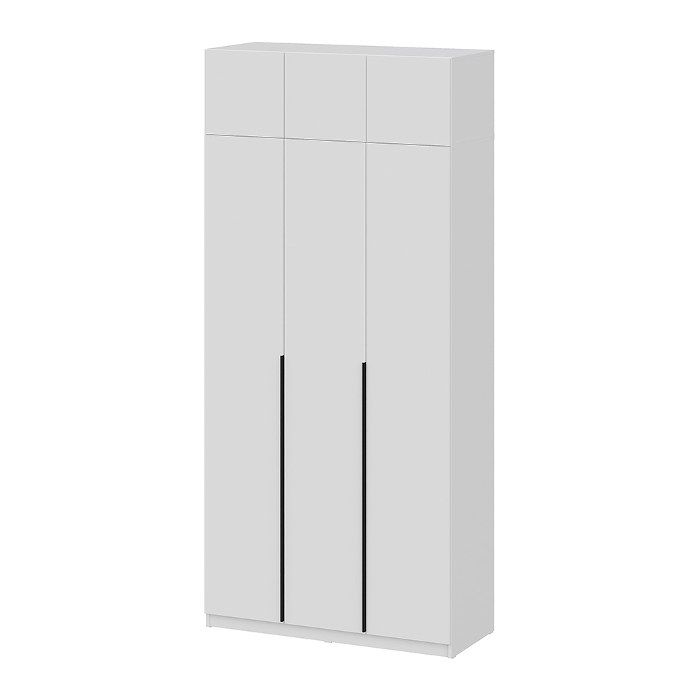 Шкаф с антресолью и наполнением (5 полок + штанга) ШК 5 (1200), Белый EW